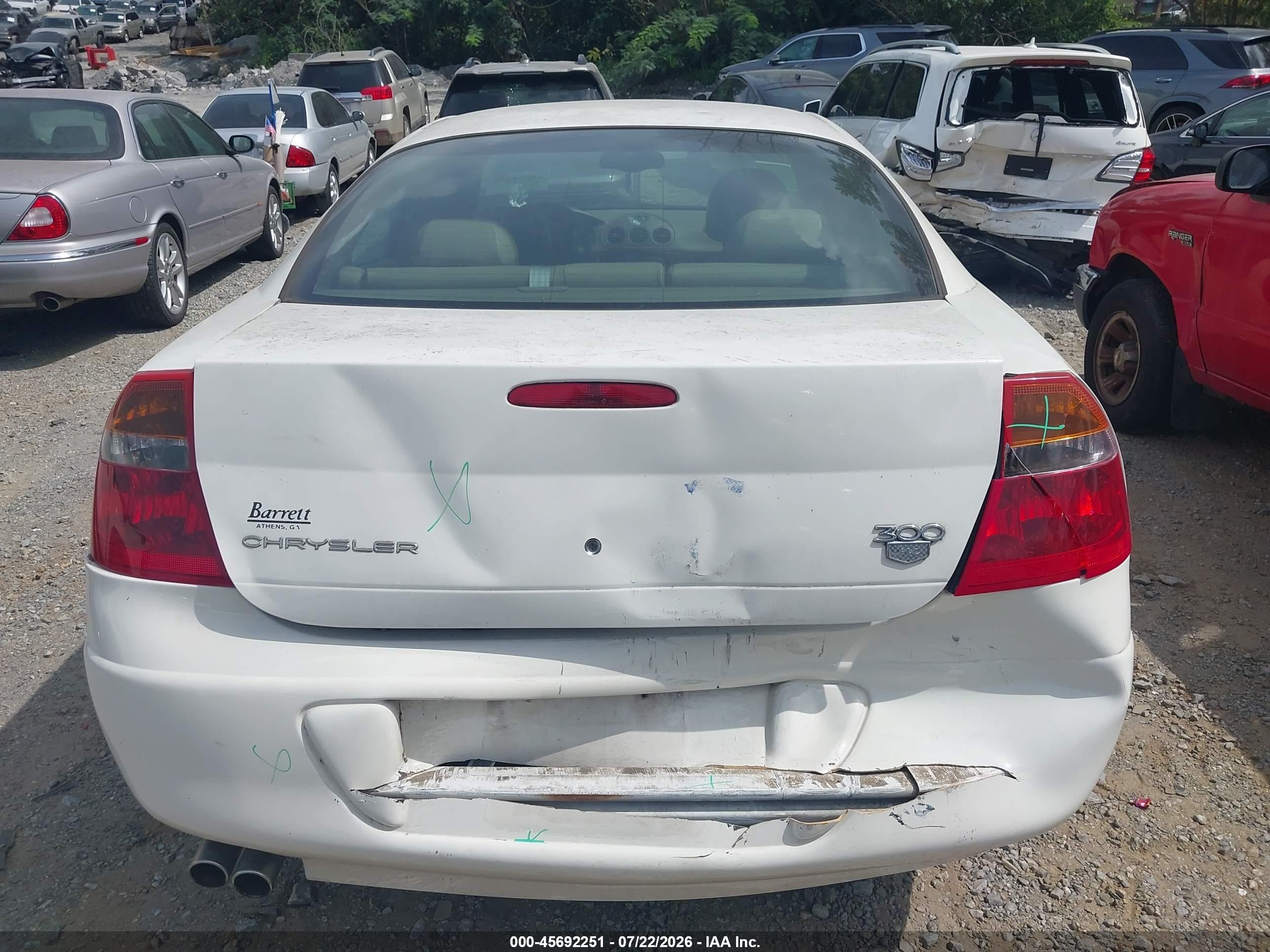 2002 Chrysler 300m   White vin: 2C3HE66G02H141004