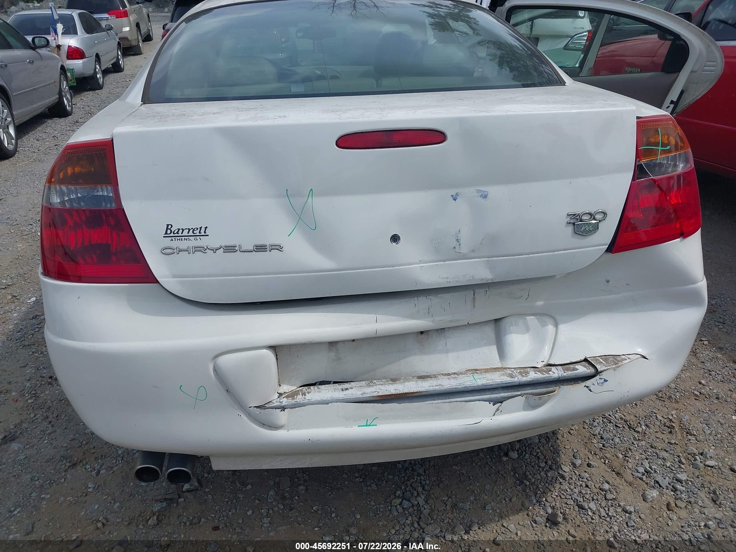 2002 Chrysler 300m   White vin: 2C3HE66G02H141004