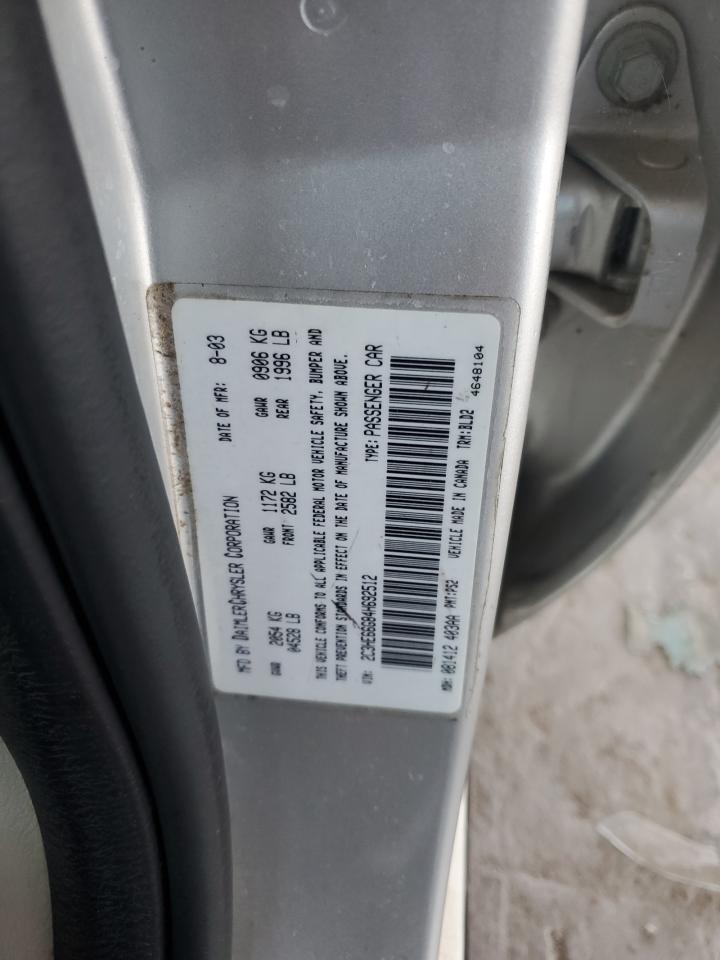 2004 Chrysler 300m Silver vin: 2C3HE66G84H692512
