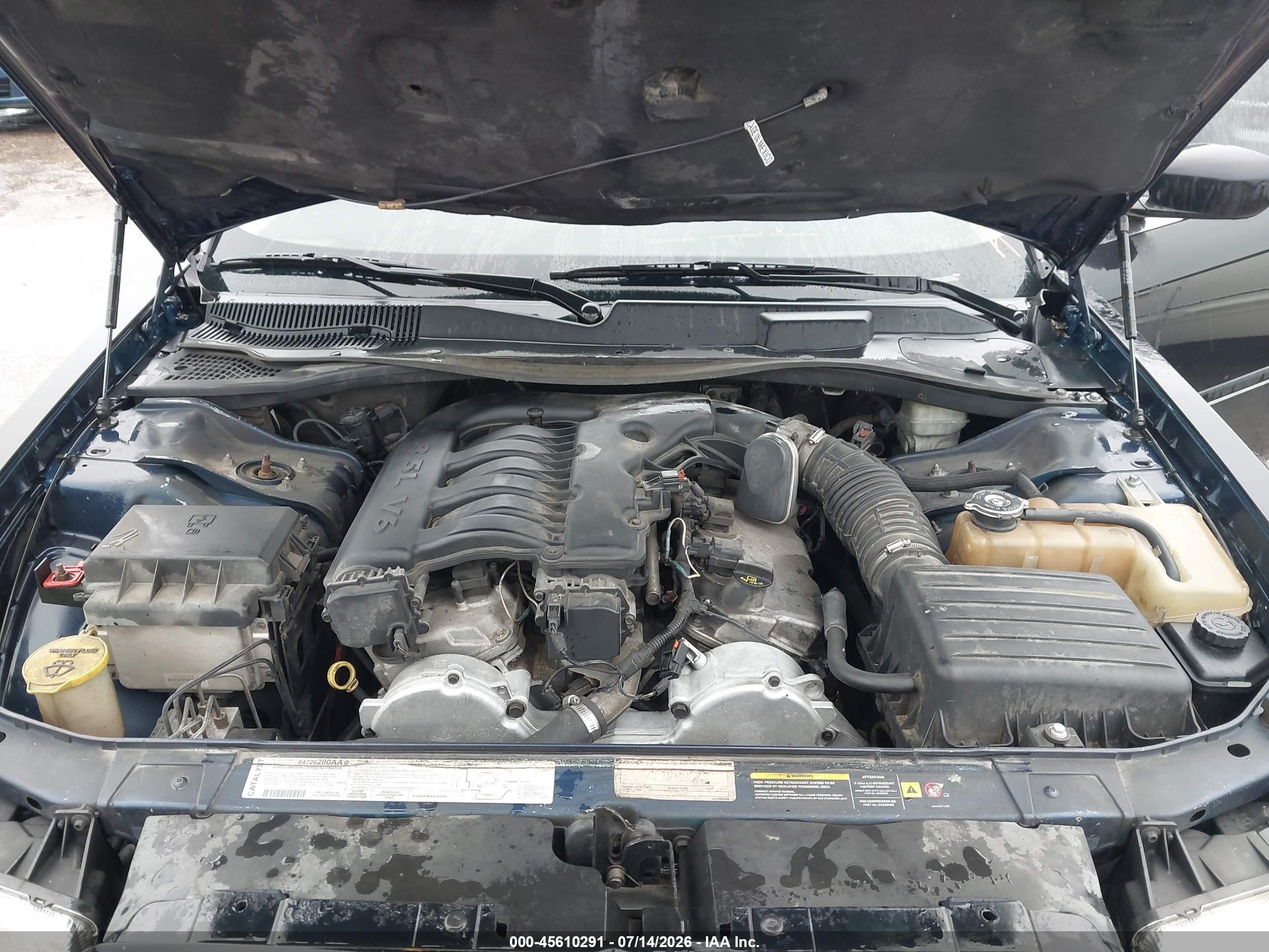 2005 Chrysler 300 Touring Black vin: 2C3JA53G85H625325