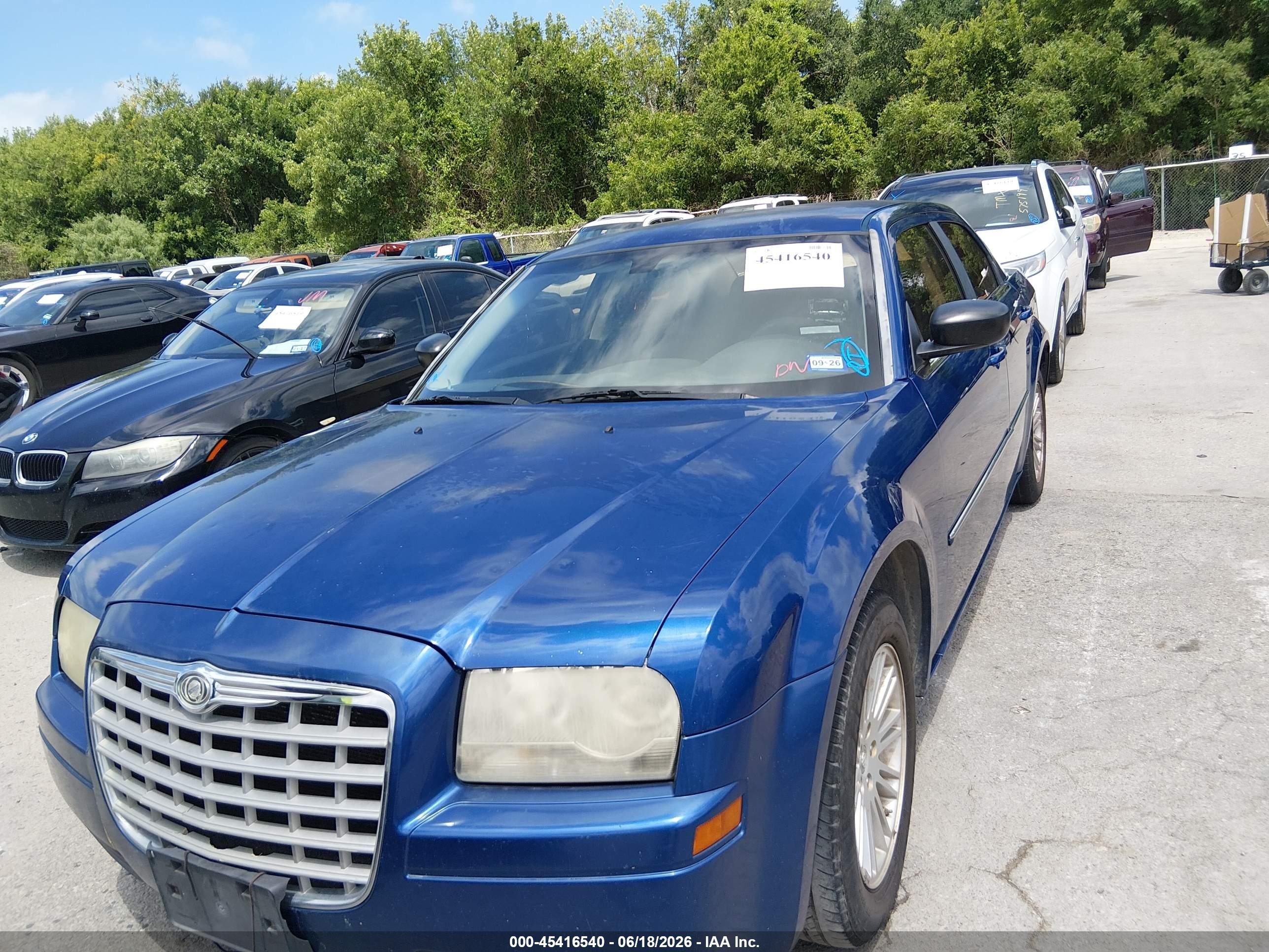 2009 Chrysler 300 Lx Blue vin: 2C3KA43D19H543947