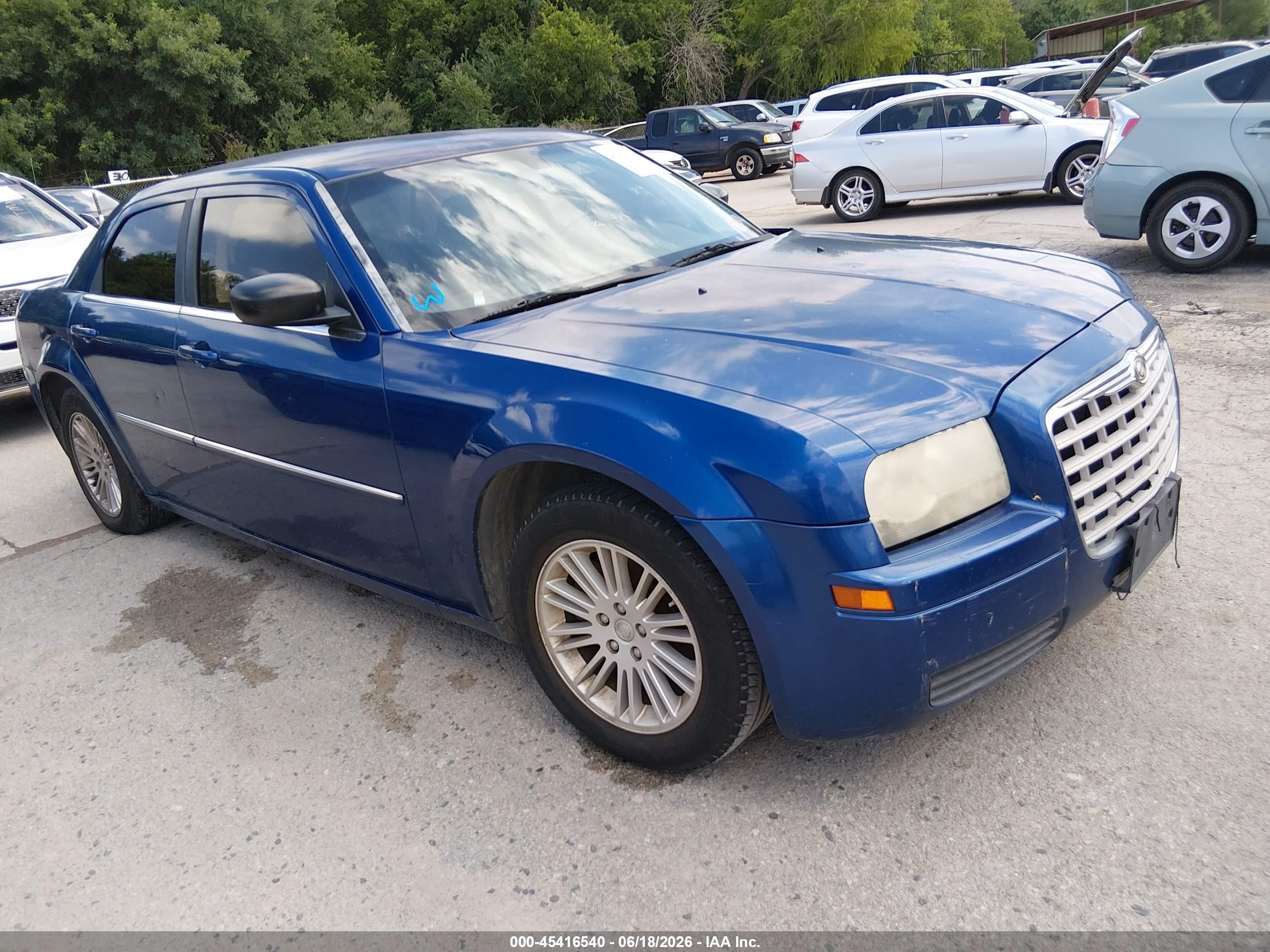 2009 Chrysler 300 Lx Blue vin: 2C3KA43D19H543947
