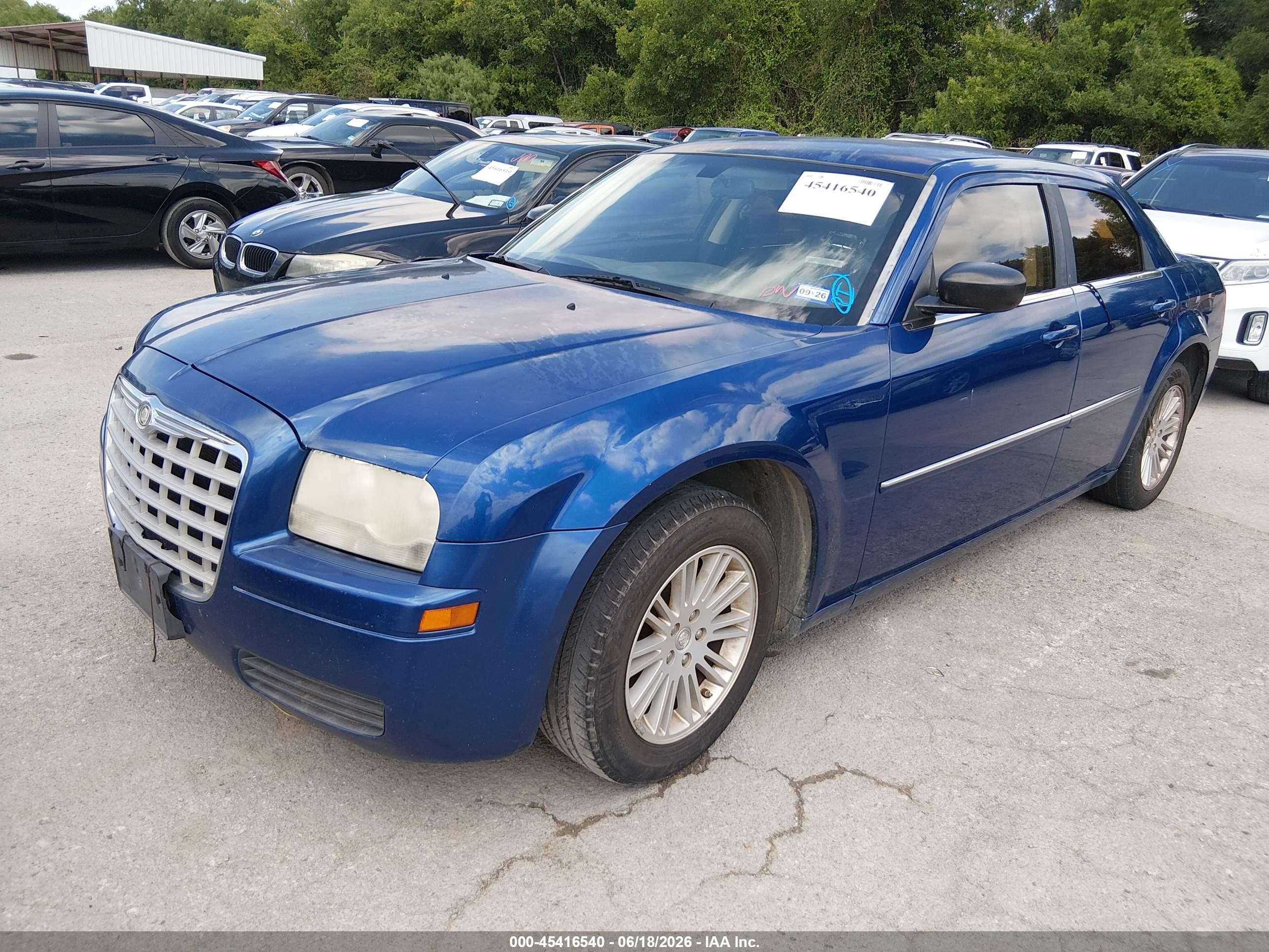 2009 Chrysler 300 Lx Blue vin: 2C3KA43D19H543947