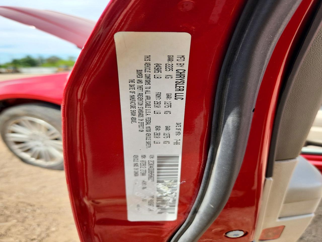 2009 Chrysler 300 Lx Red vin: 2C3KA43D89H506233