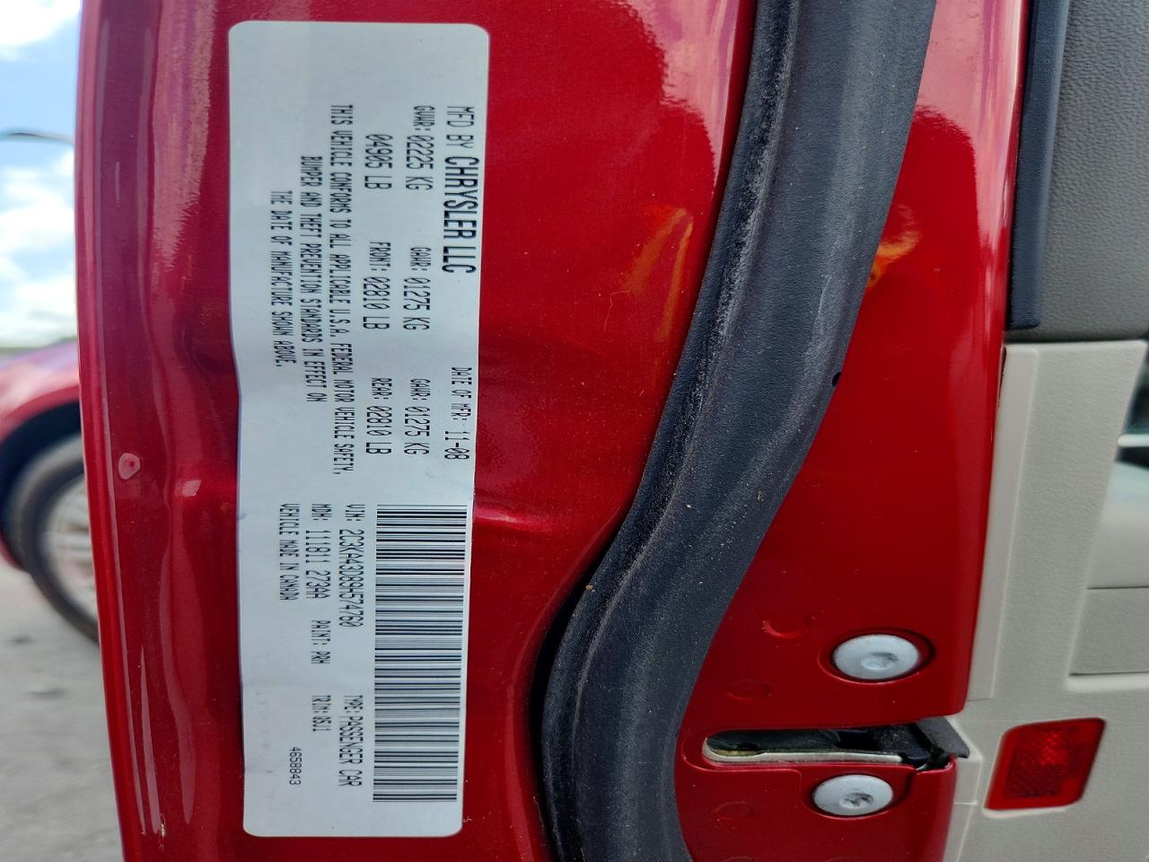 2009 Chrysler 300 Lx Красный vin: 2C3KA43D89H574760
