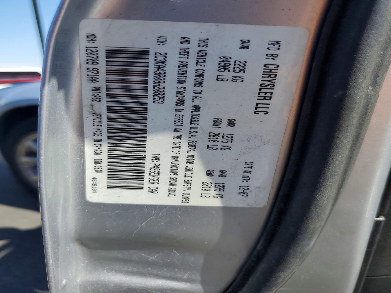 2008 Chrysler 300 Lx Silver vin: 2C3KA43R08H208253