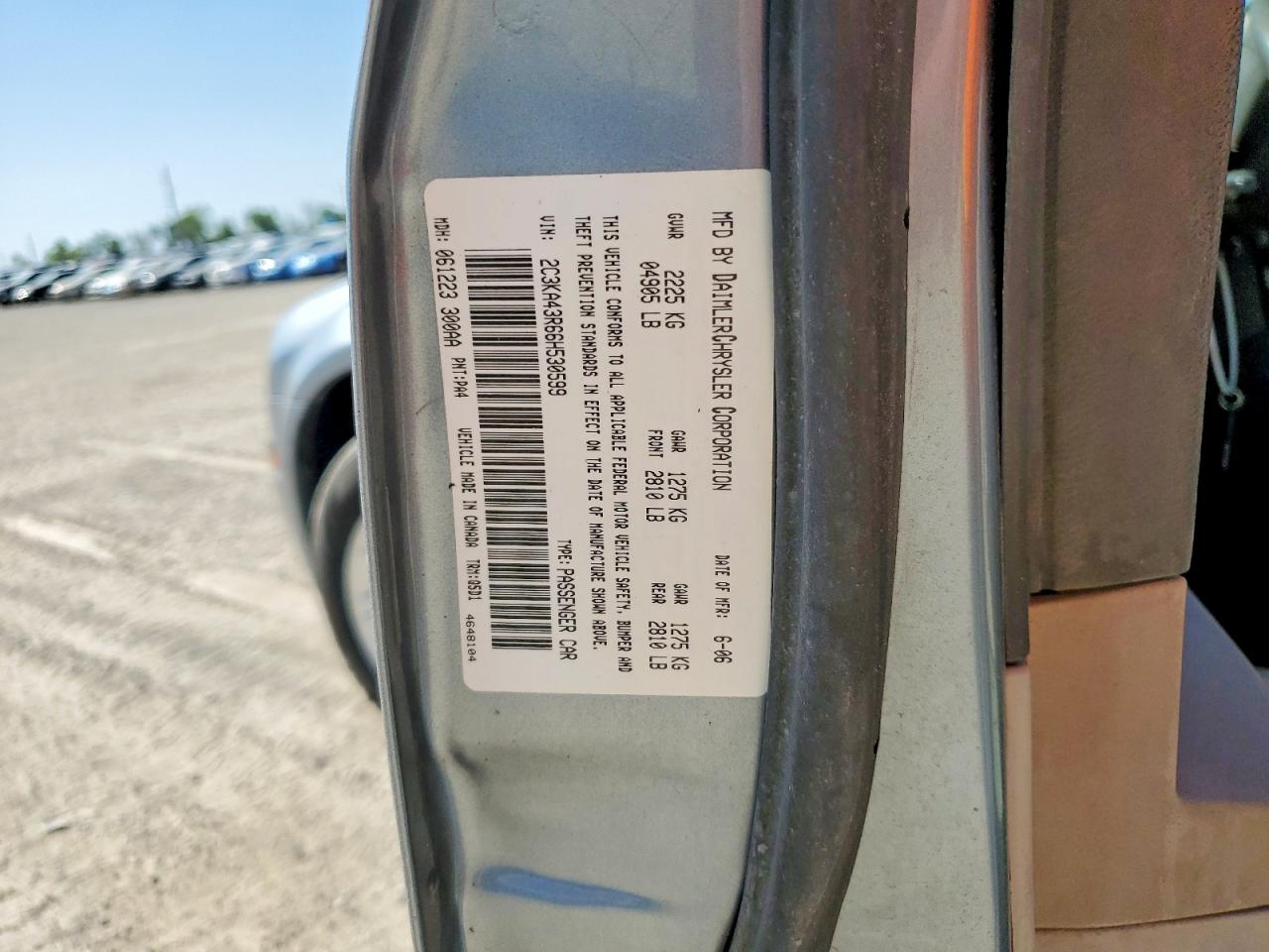 2006 Chrysler 300 Silver vin: 2C3KA43R66H530599