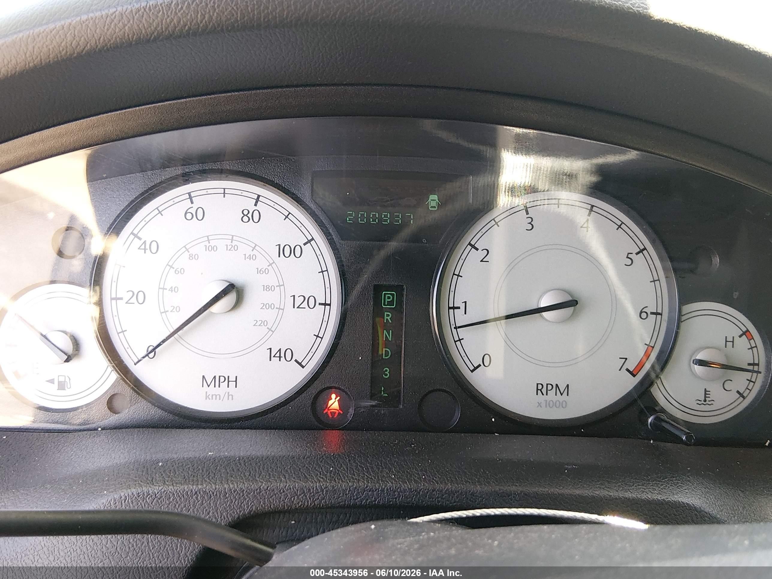 2007 Chrysler 300   Black vin: 2C3KA43R97H636515