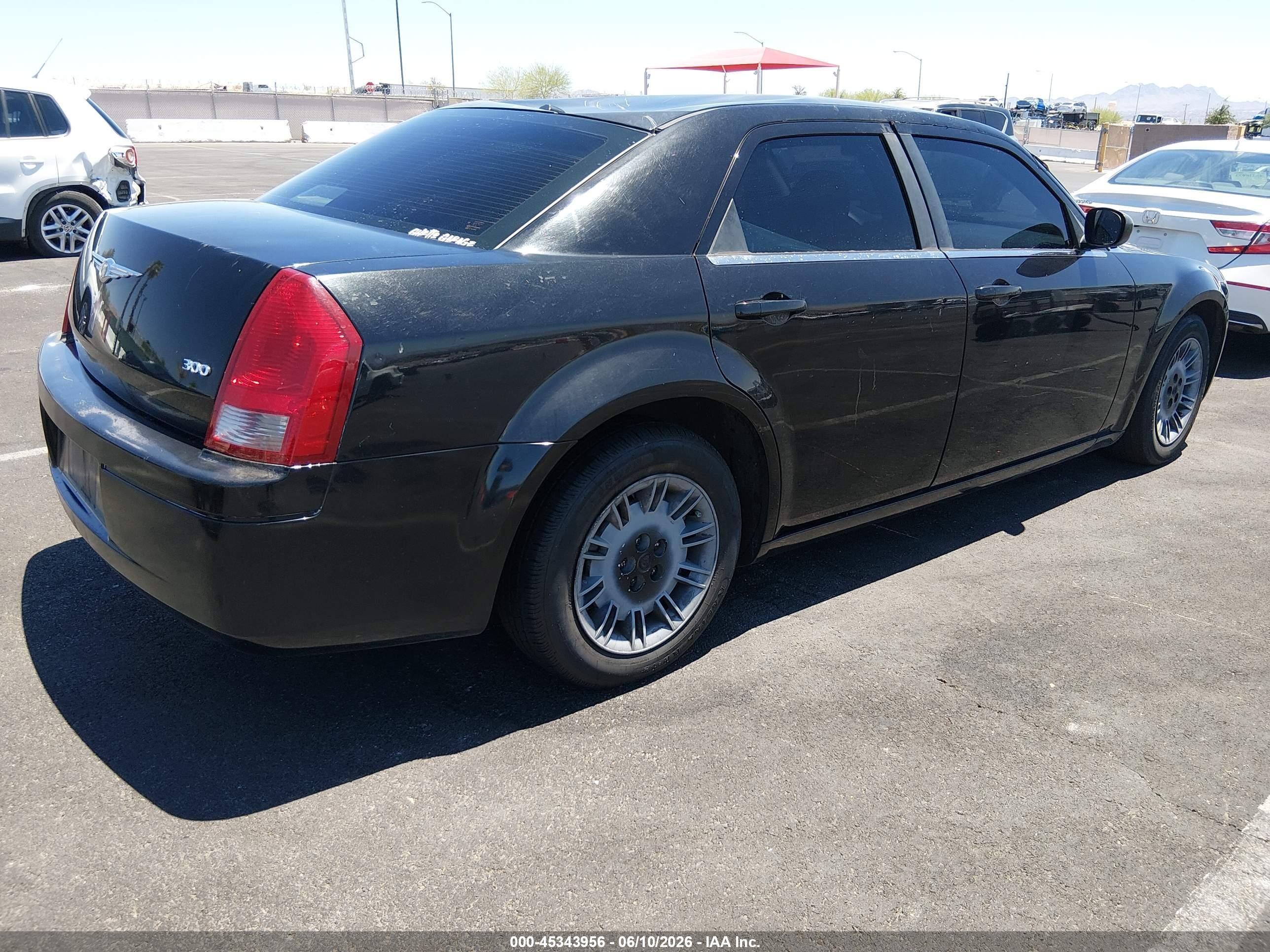 2007 Chrysler 300   Black vin: 2C3KA43R97H636515