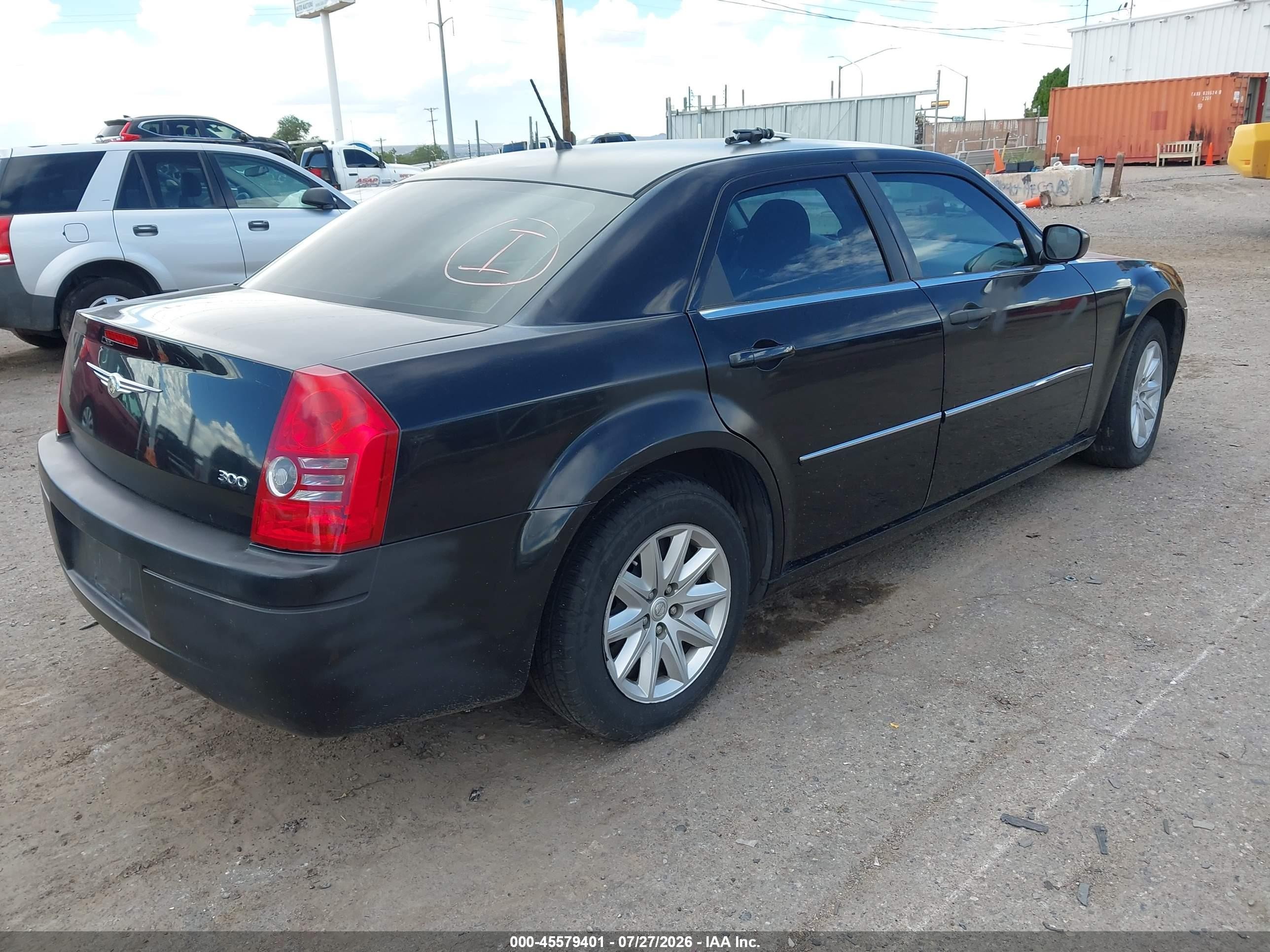 2008 Chrysler 300 Lx Black vin: 2C3KA43R98H152555