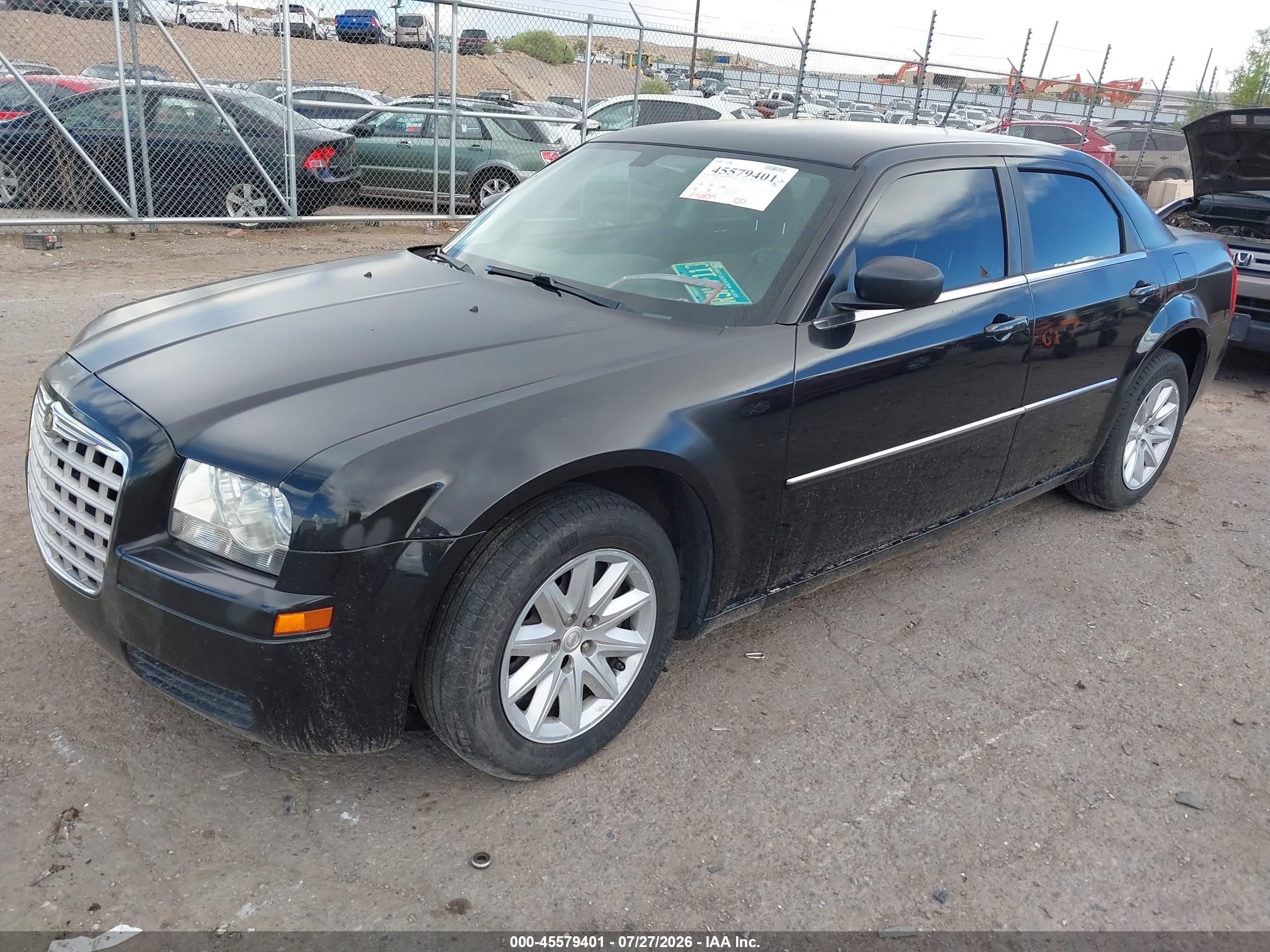 2008 Chrysler 300 Lx Black vin: 2C3KA43R98H152555