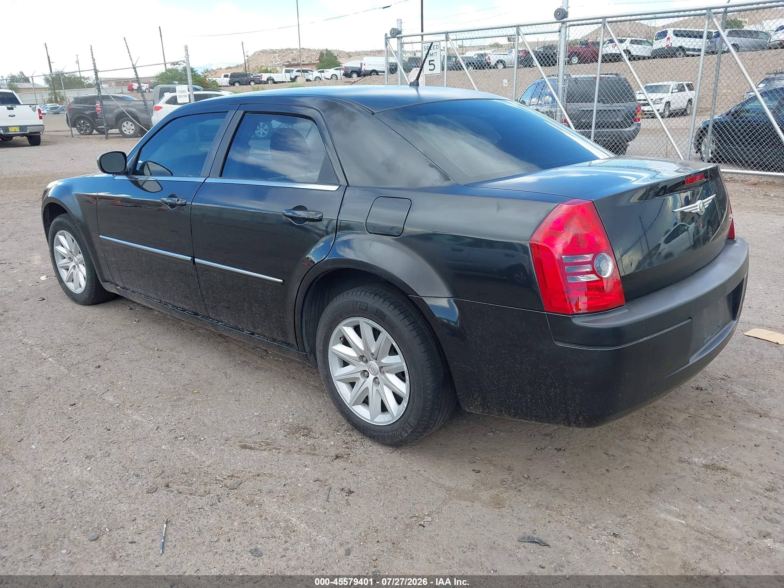 2008 Chrysler 300 Lx Black vin: 2C3KA43R98H152555