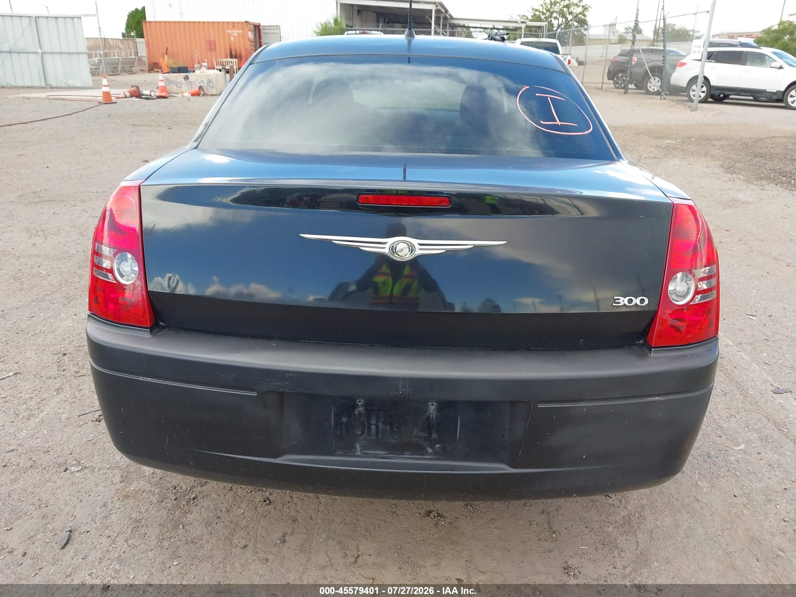 2008 Chrysler 300 Lx Black vin: 2C3KA43R98H152555