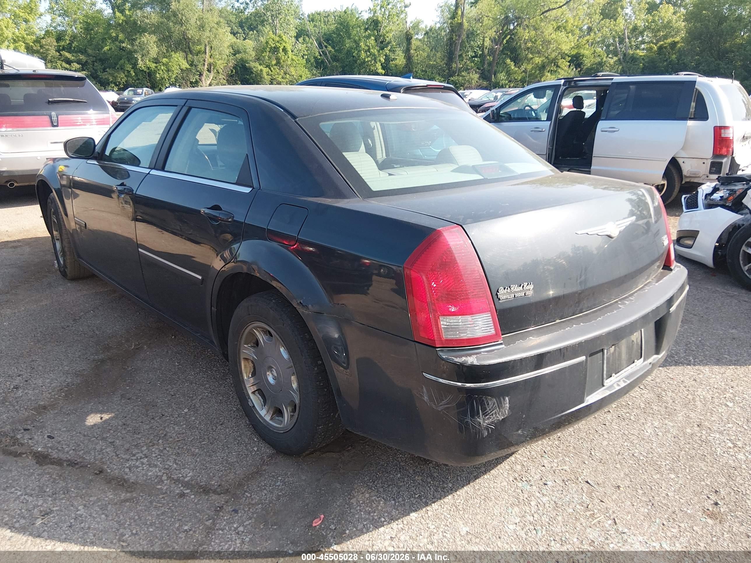 2006 Chrysler 300 Touring Black vin: 2C3KA53G36H474819