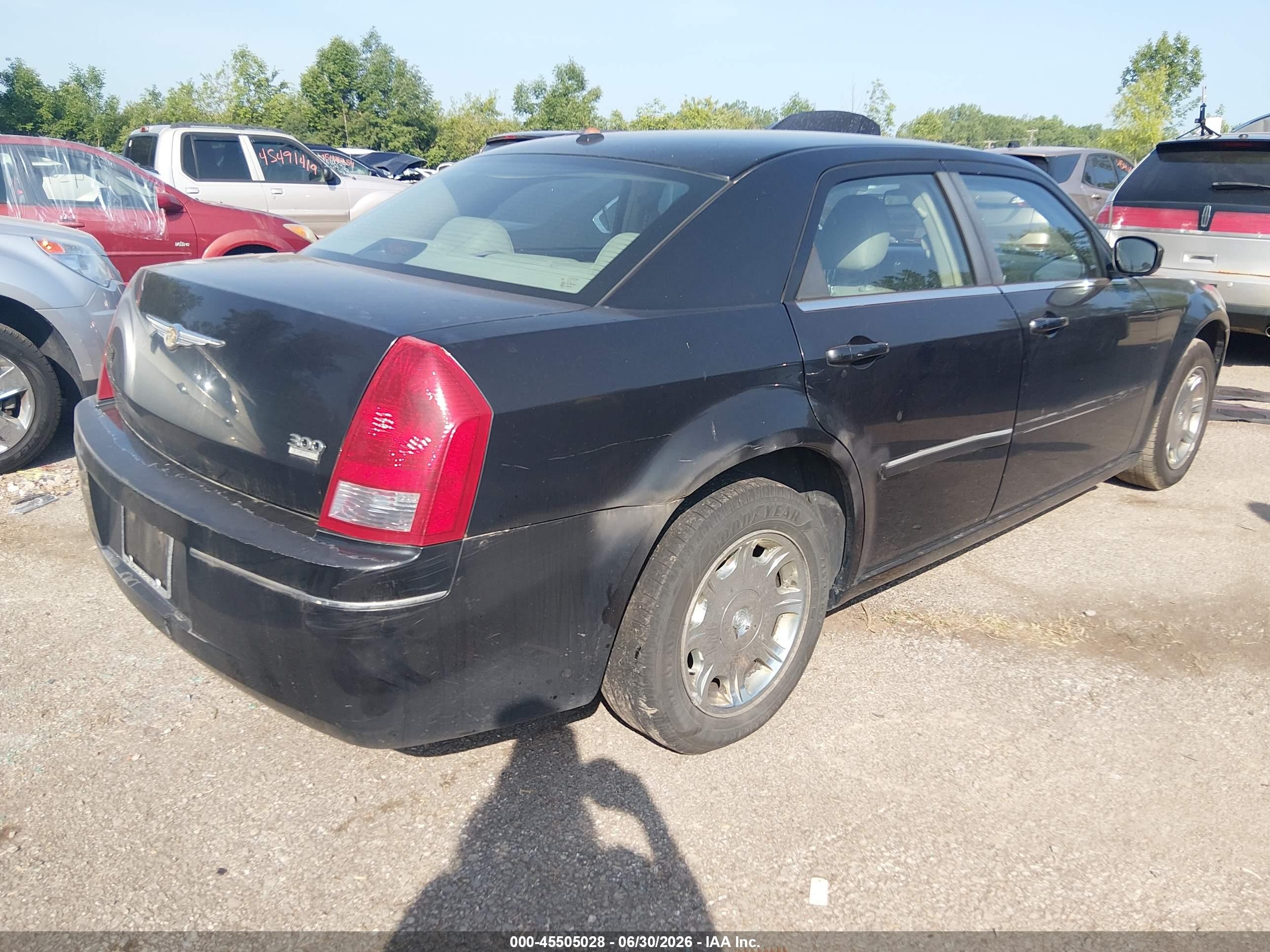 2006 Chrysler 300 Touring Black vin: 2C3KA53G36H474819