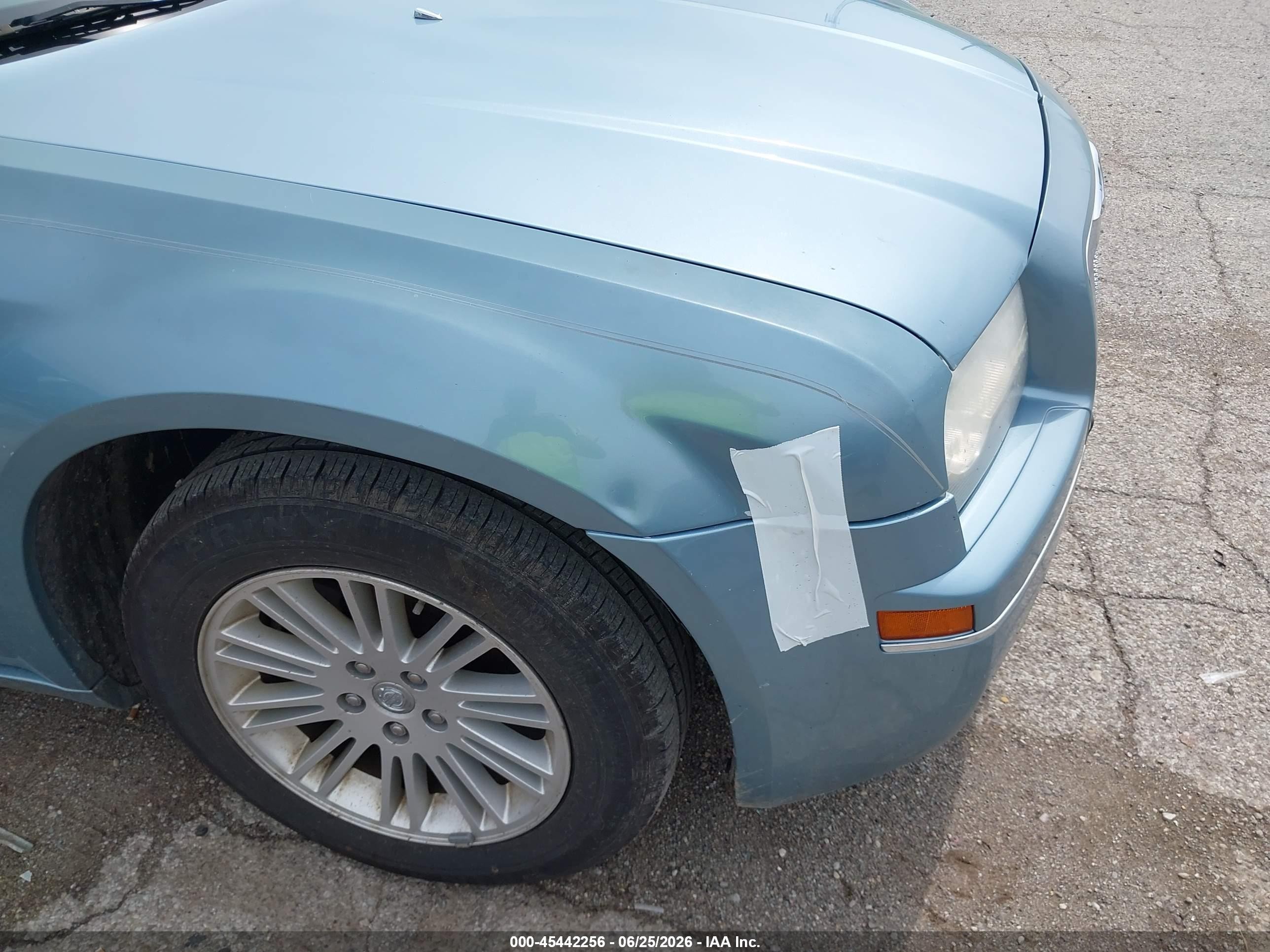 2008 Chrysler 300 Touring Light Blue vin: 2C3KA53G38H267771
