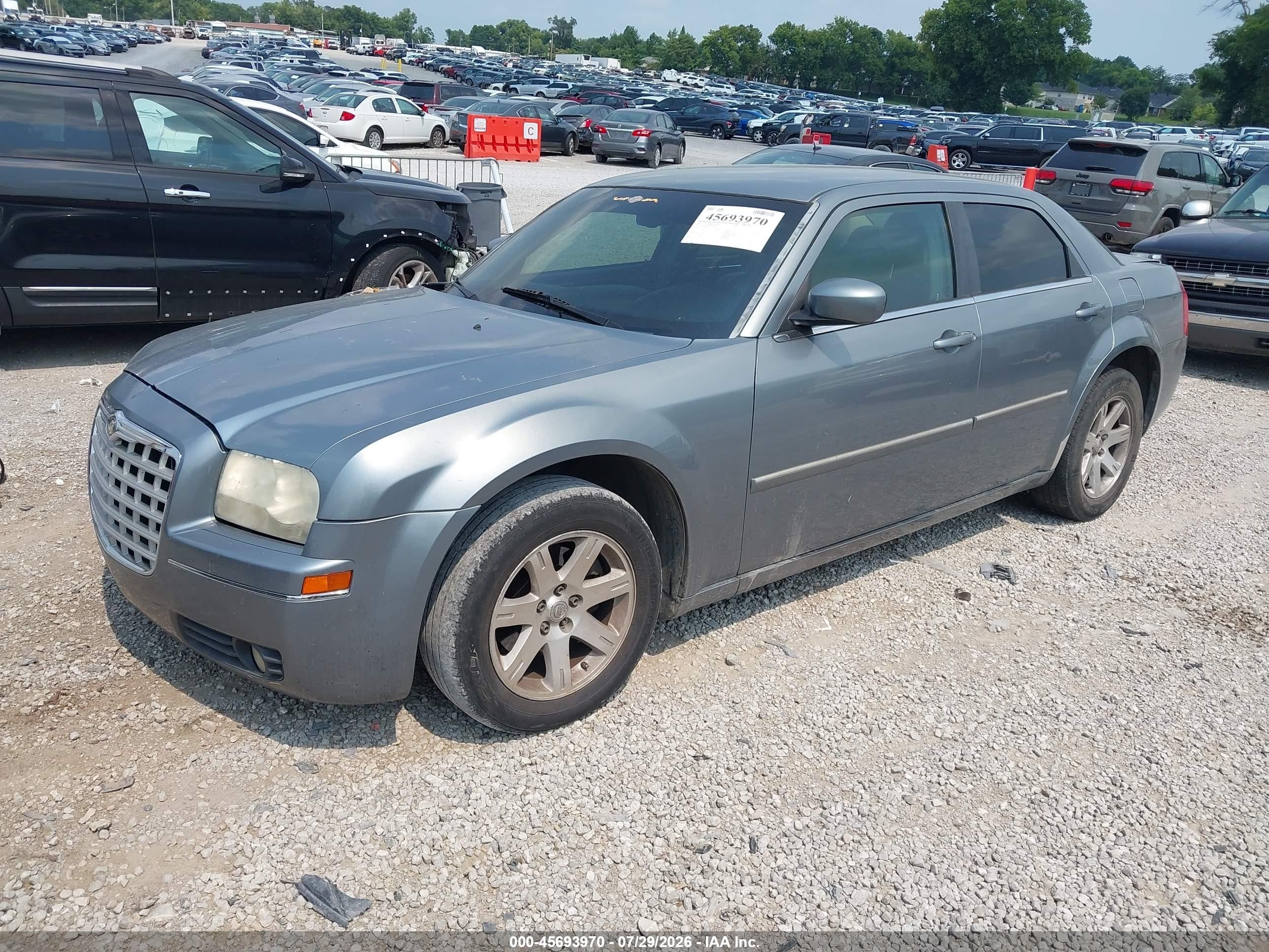 2007 Chrysler 300 Touring Light Blue vin: 2C3KA53G77H759539