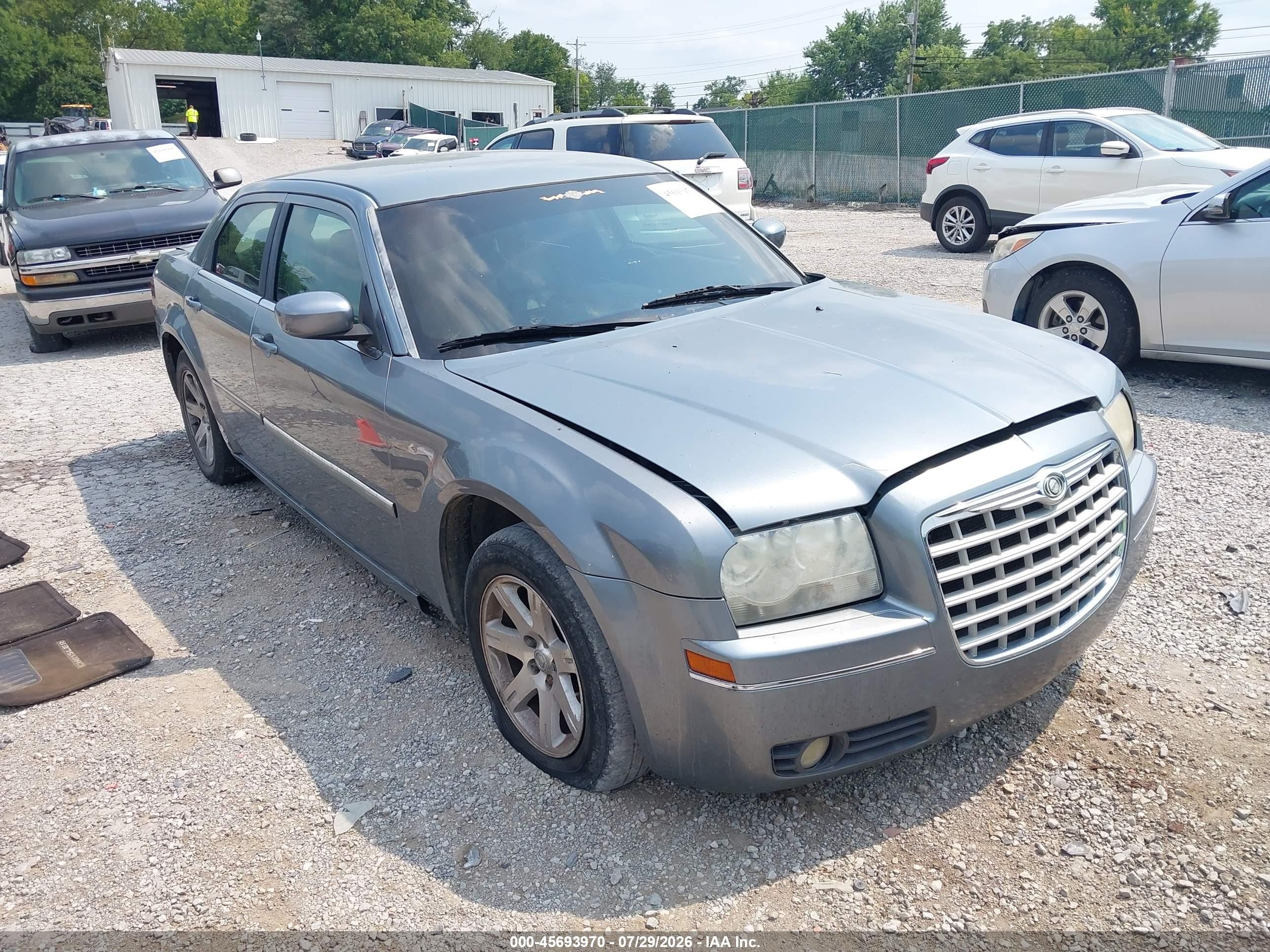 2007 Chrysler 300 Touring Light Blue vin: 2C3KA53G77H759539