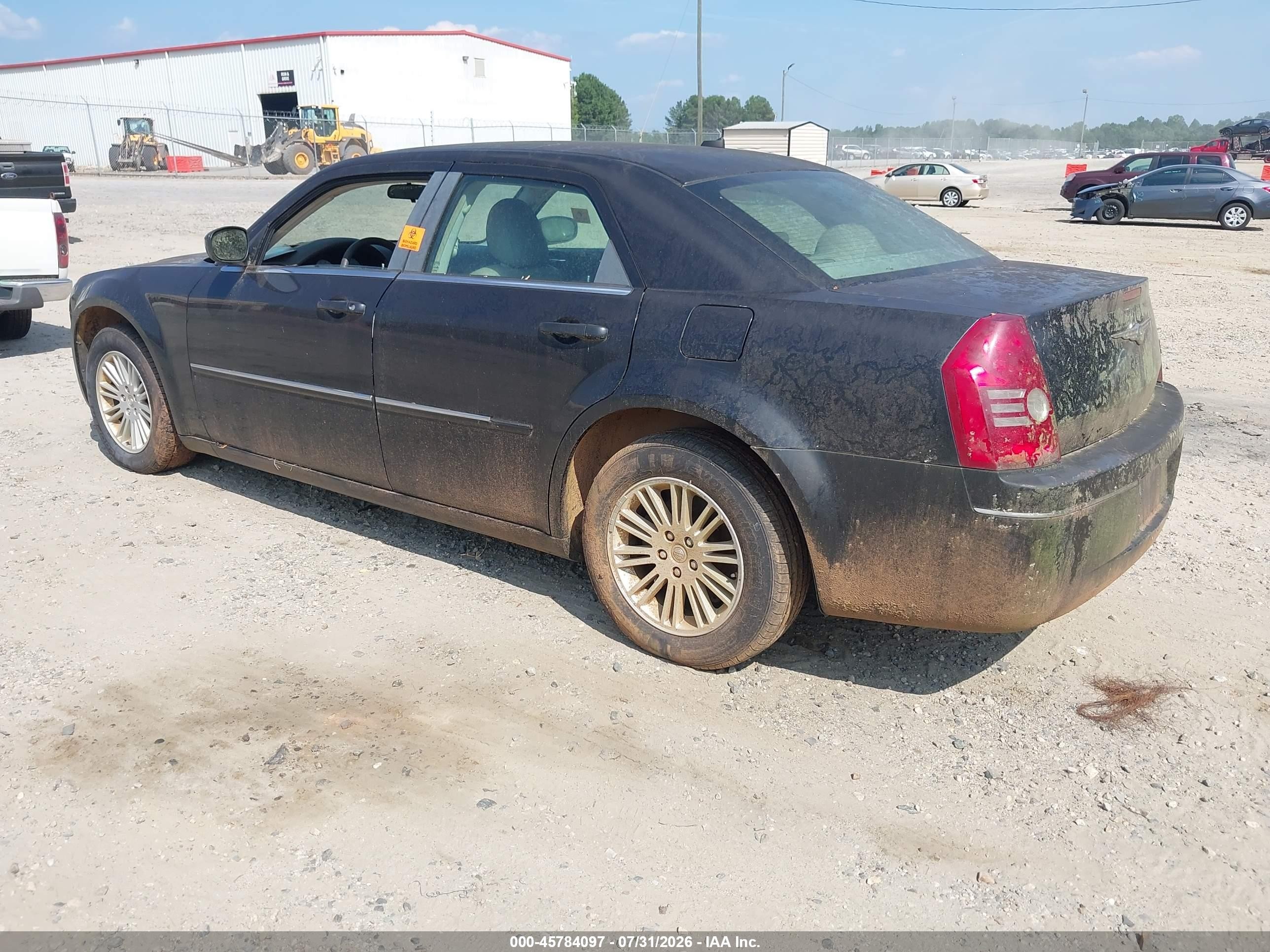 2008 Chrysler 300 Touring Black vin: 2C3KA53G78H180164