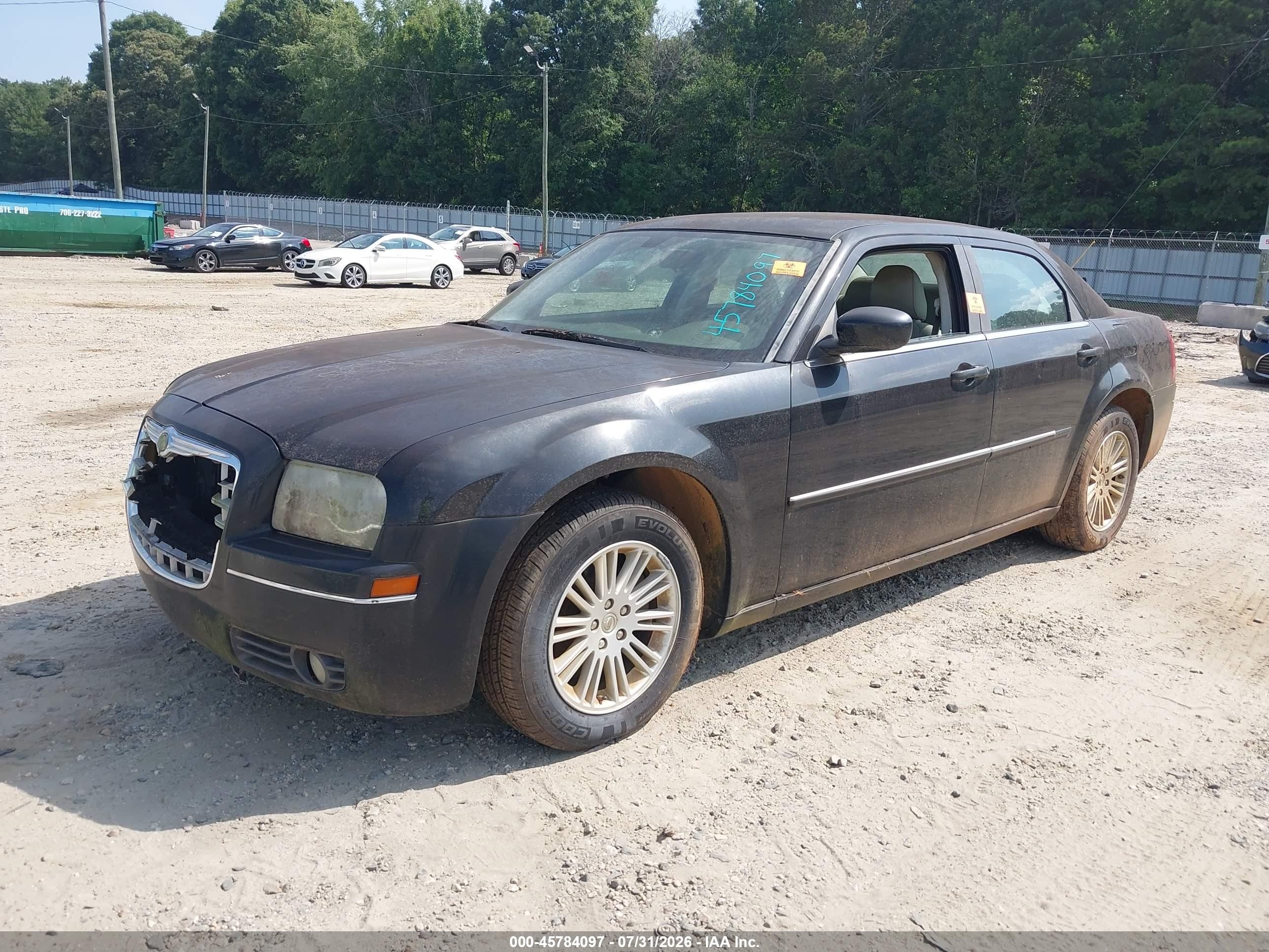 2008 Chrysler 300 Touring Black vin: 2C3KA53G78H180164