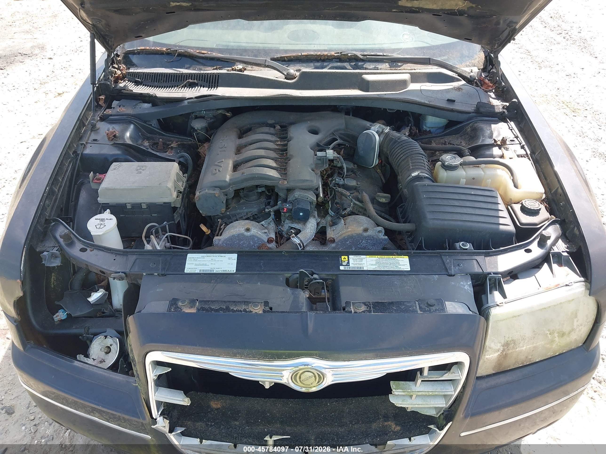 2008 Chrysler 300 Touring Black vin: 2C3KA53G78H180164