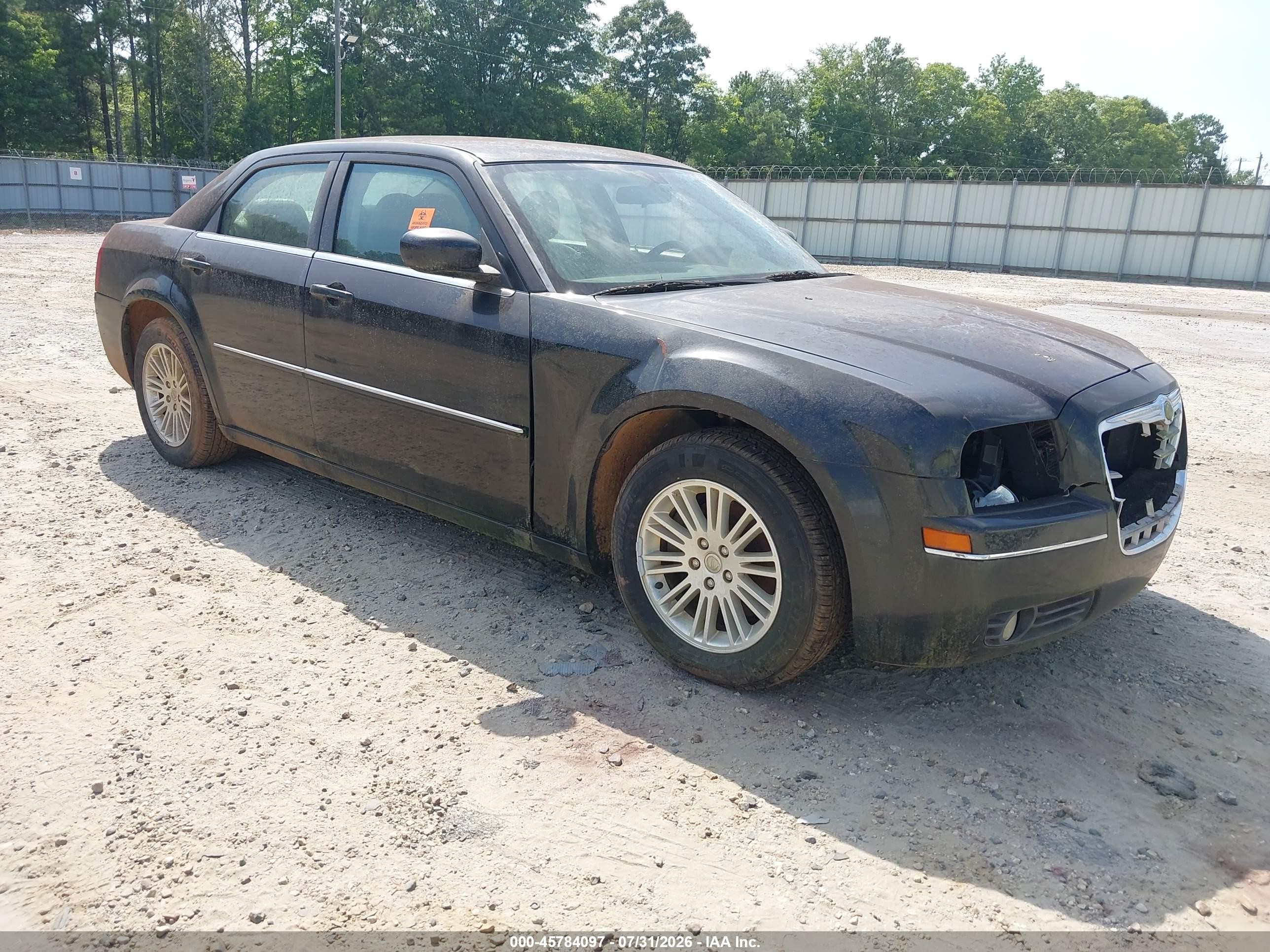 2008 Chrysler 300 Touring Black vin: 2C3KA53G78H180164