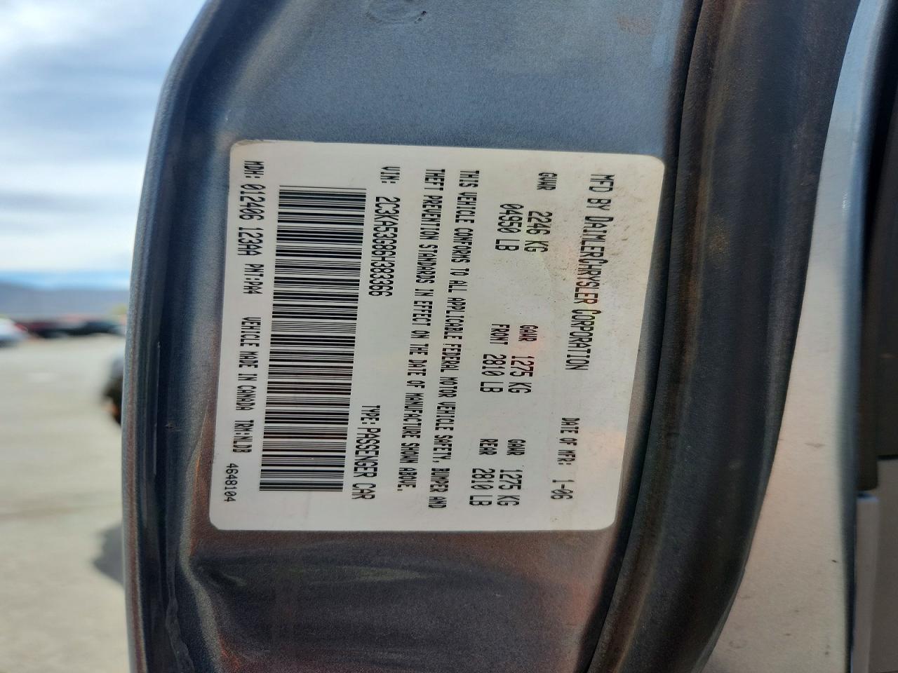 2006 Chrysler 300 Touring Gray vin: 2C3KA53G86H383366