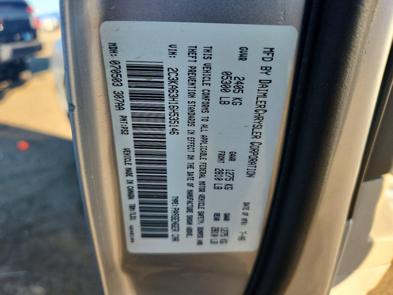 2006 Chrysler 300c Серебряный vin: 2C3KA63H16H535146