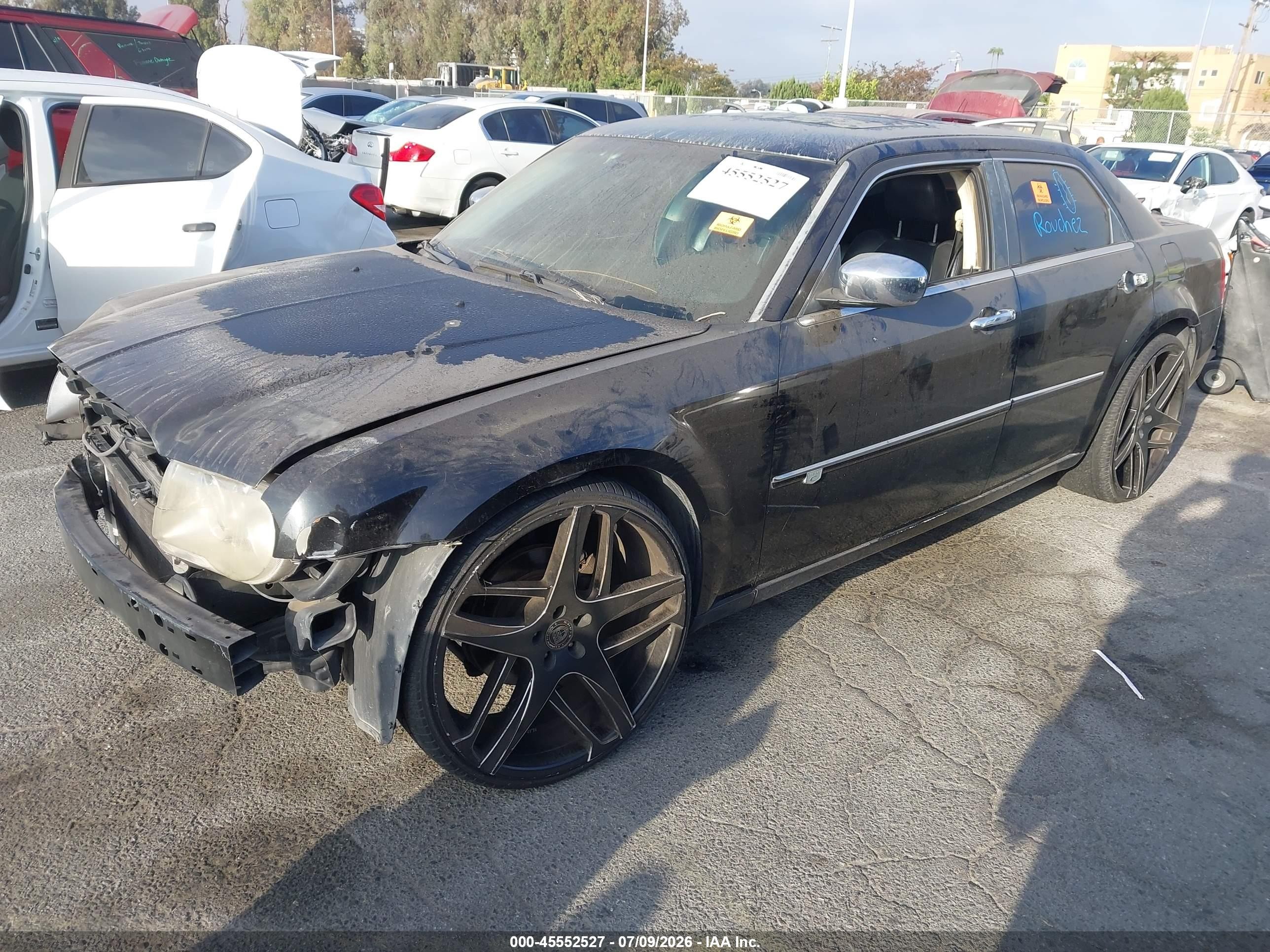 2008 Chrysler 300c Hemi Черный vin: 2C3KA63H28H193628