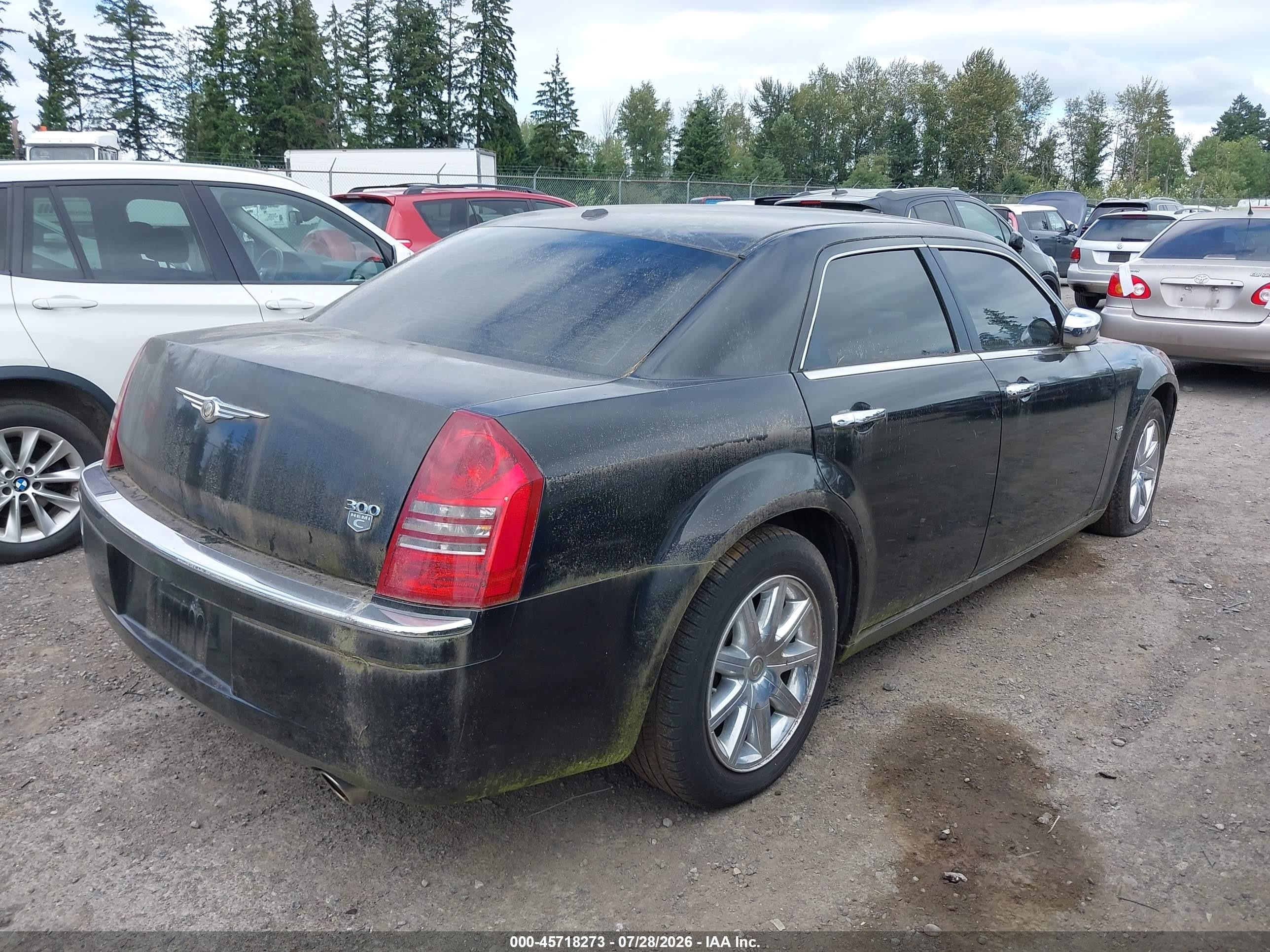 2007 Chrysler 300c   Черный vin: 2C3KA63H37H748536