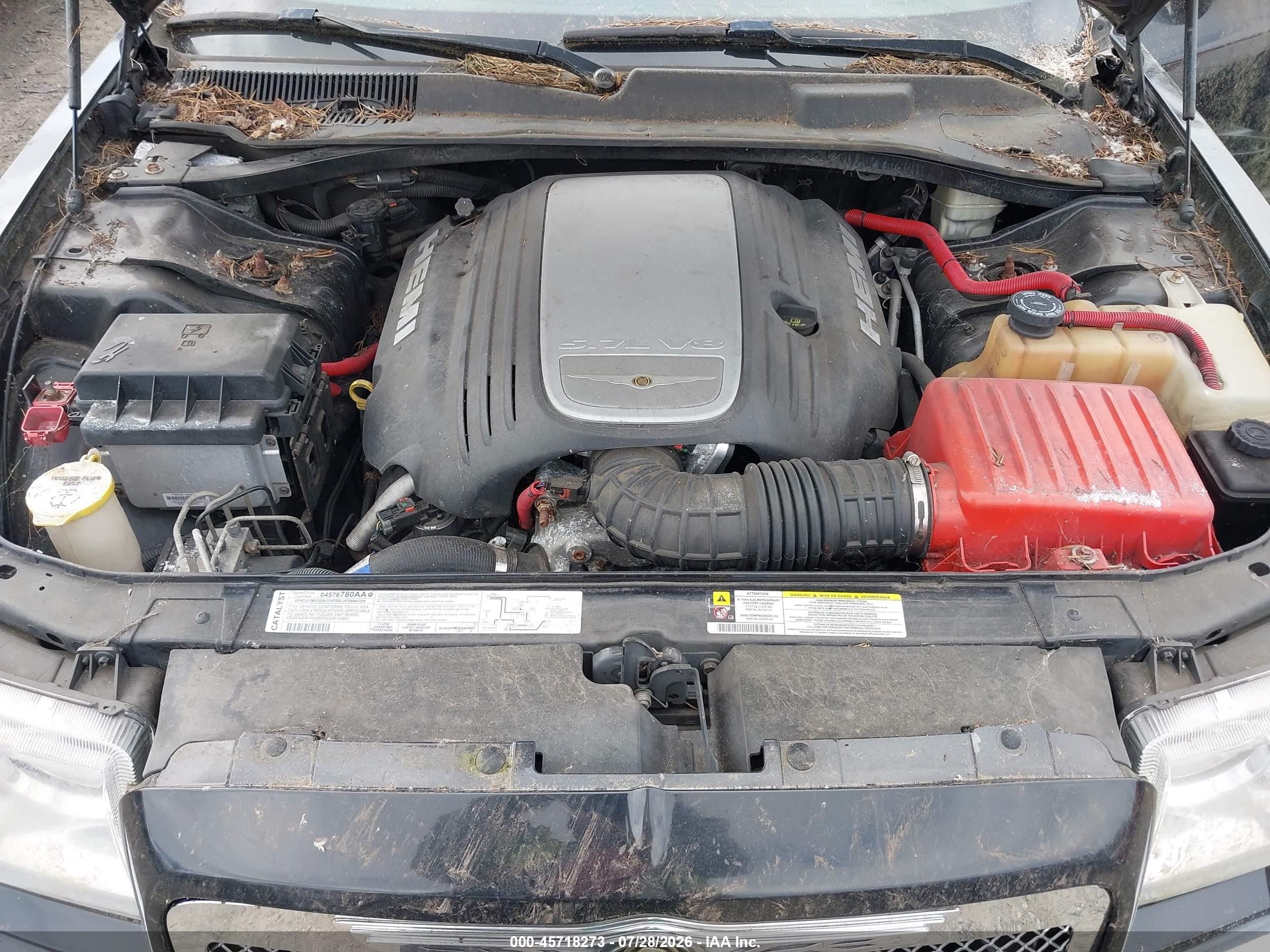2007 Chrysler 300c   Черный vin: 2C3KA63H37H748536