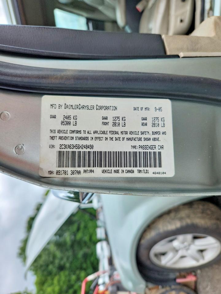 2006 Chrysler 300c Green vin: 2C3KA63H56H248490