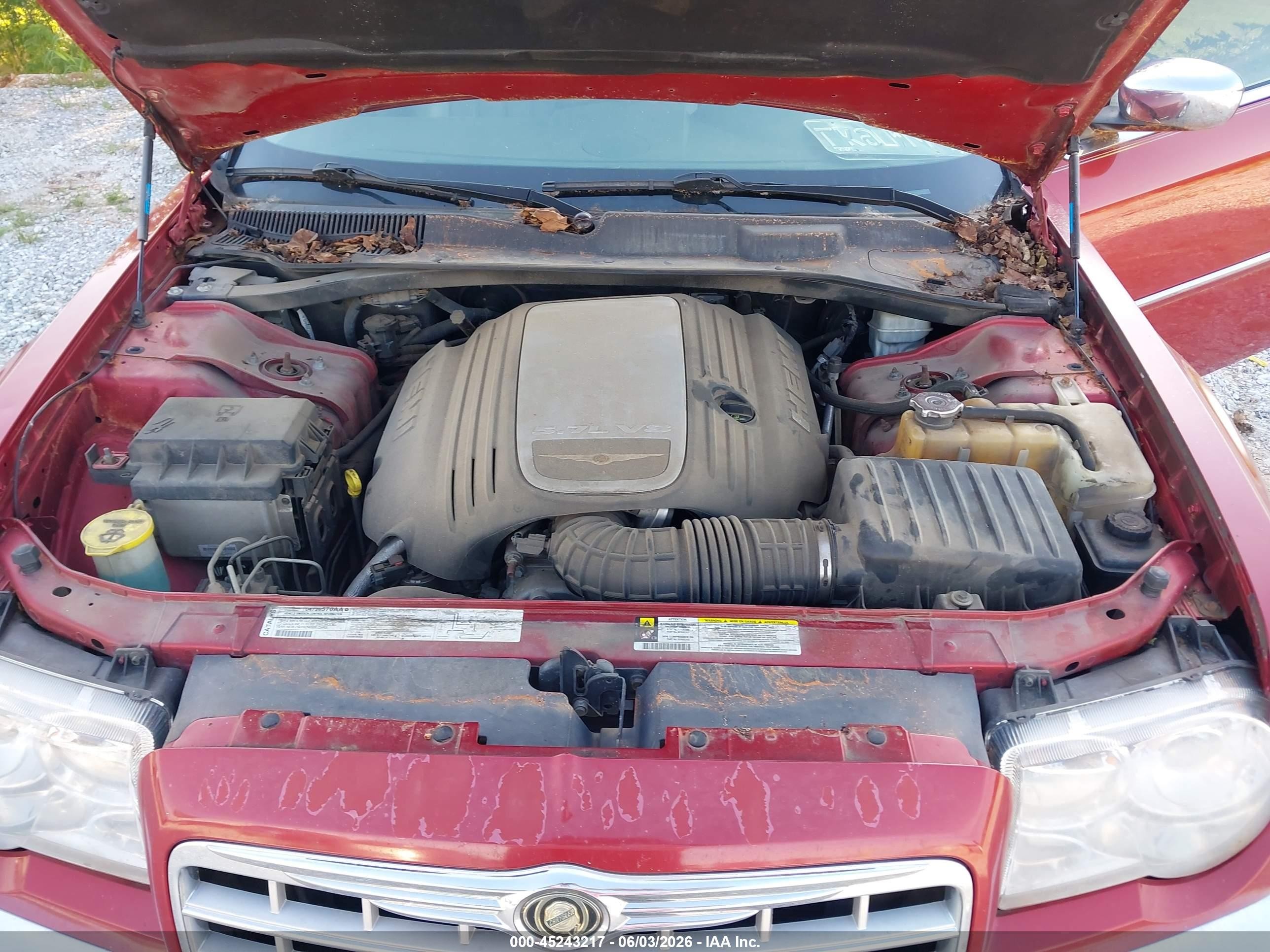 2007 Chrysler 300c   Red vin: 2C3KA63H67H684315