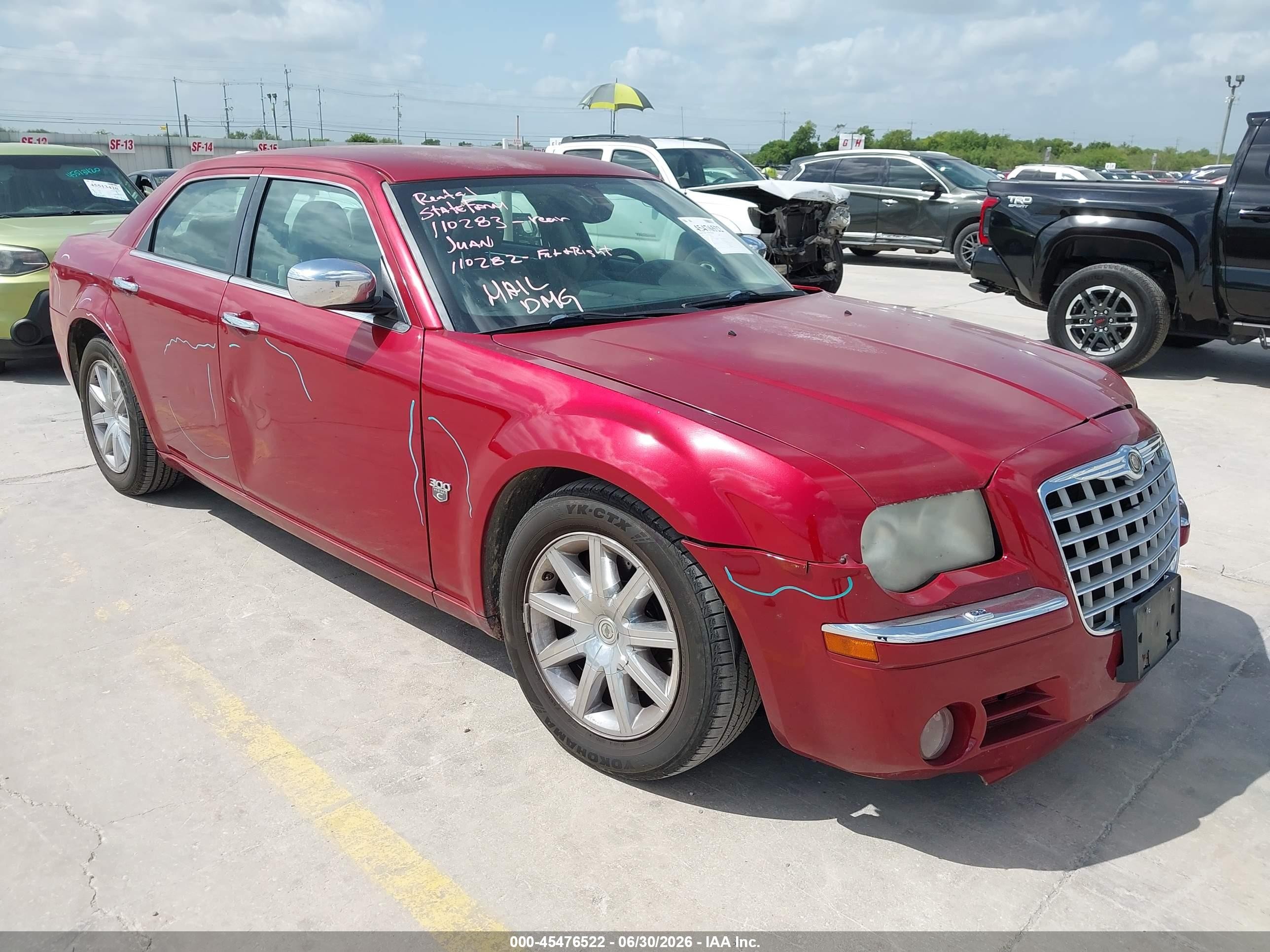 2007 Chrysler 300c   Red vin: 2C3KA63H77H758485