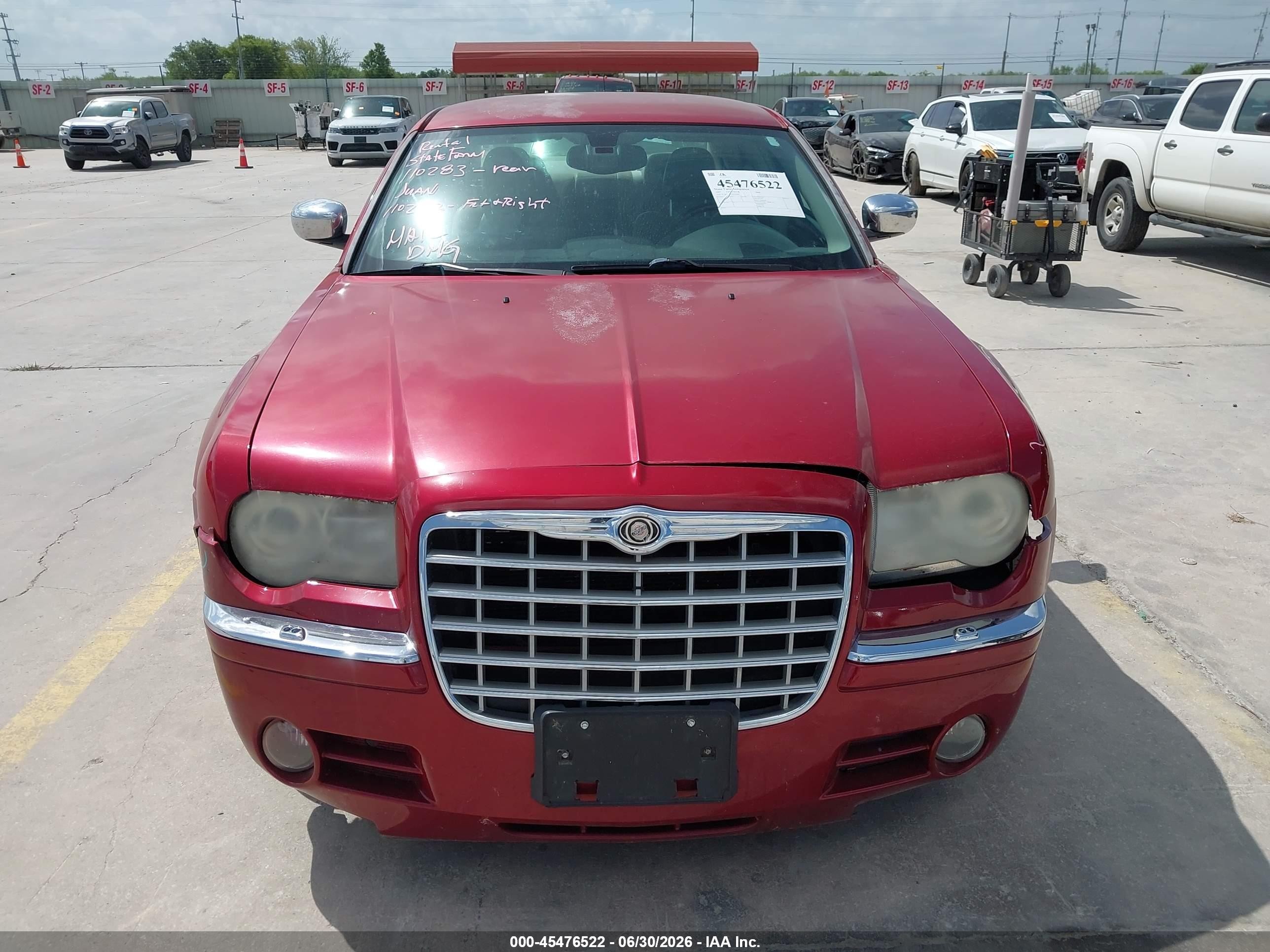 2007 Chrysler 300c   Red vin: 2C3KA63H77H758485