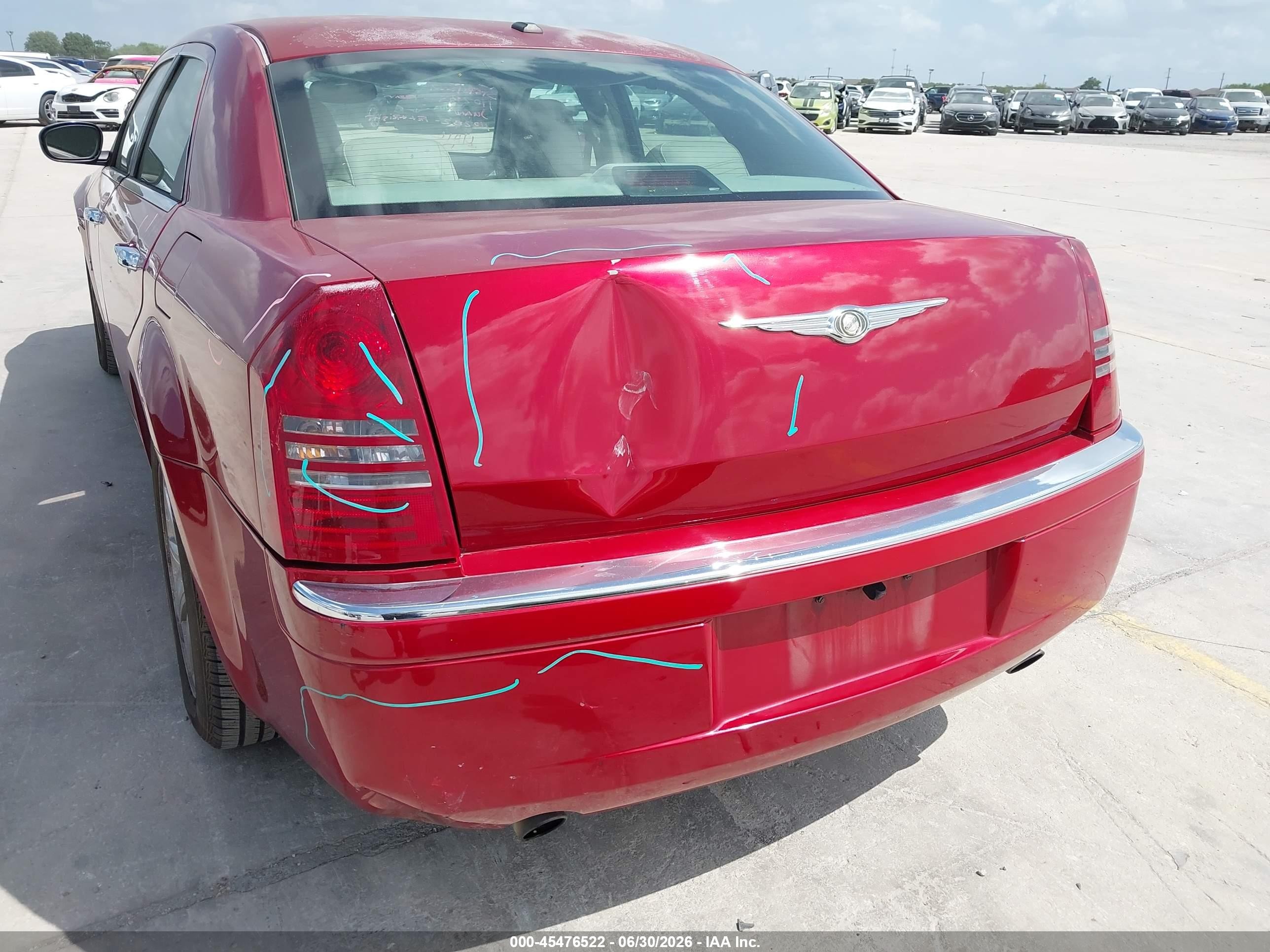 2007 Chrysler 300c   Red vin: 2C3KA63H77H758485