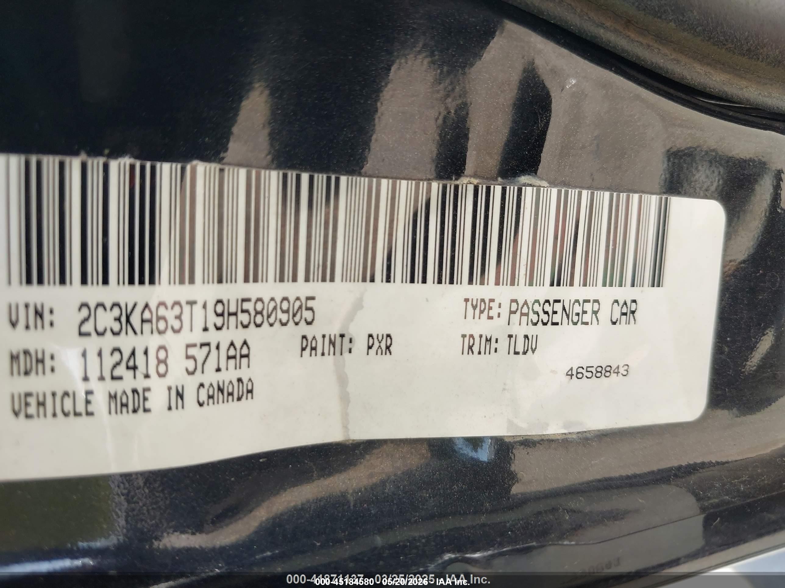 2009 Chrysler 300c Hemi Black vin: 2C3KA63T19H580905