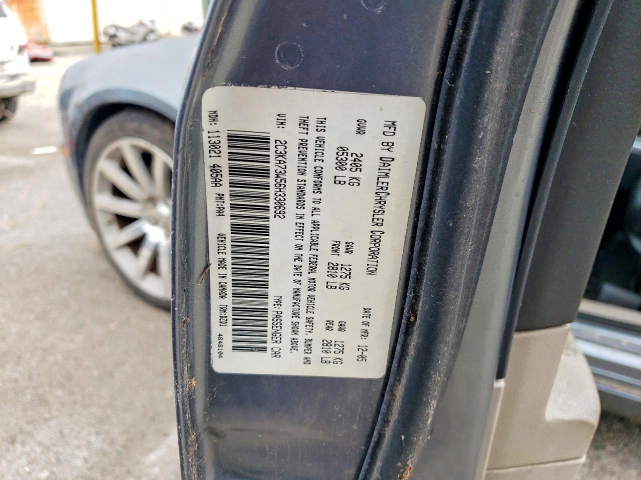 2006 Chrysler 300c Srt-8 Blue vin: 2C3KA73W56H330692