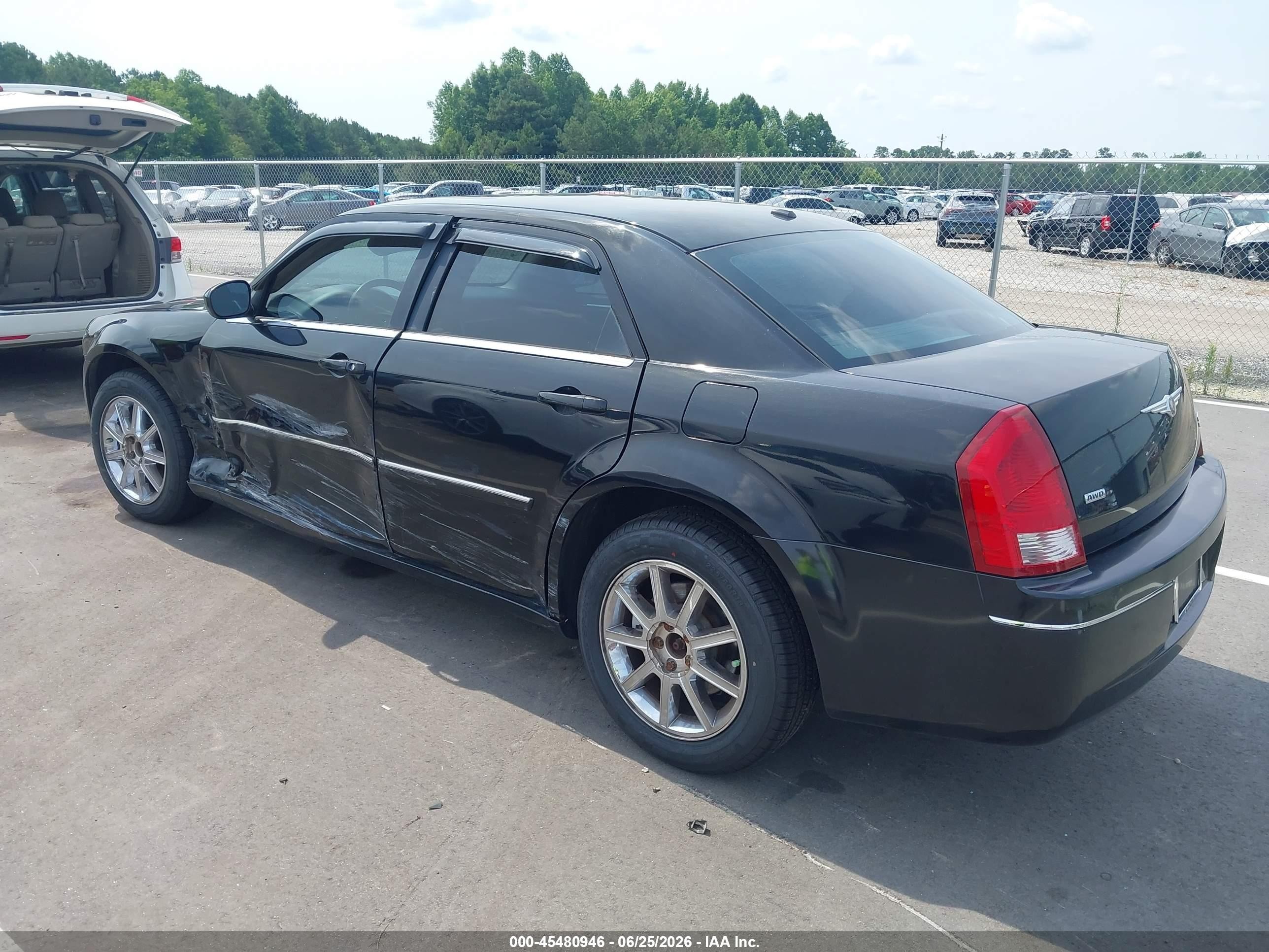 2007 Chrysler 300 Touring Black vin: 2C3KK53G97H632420