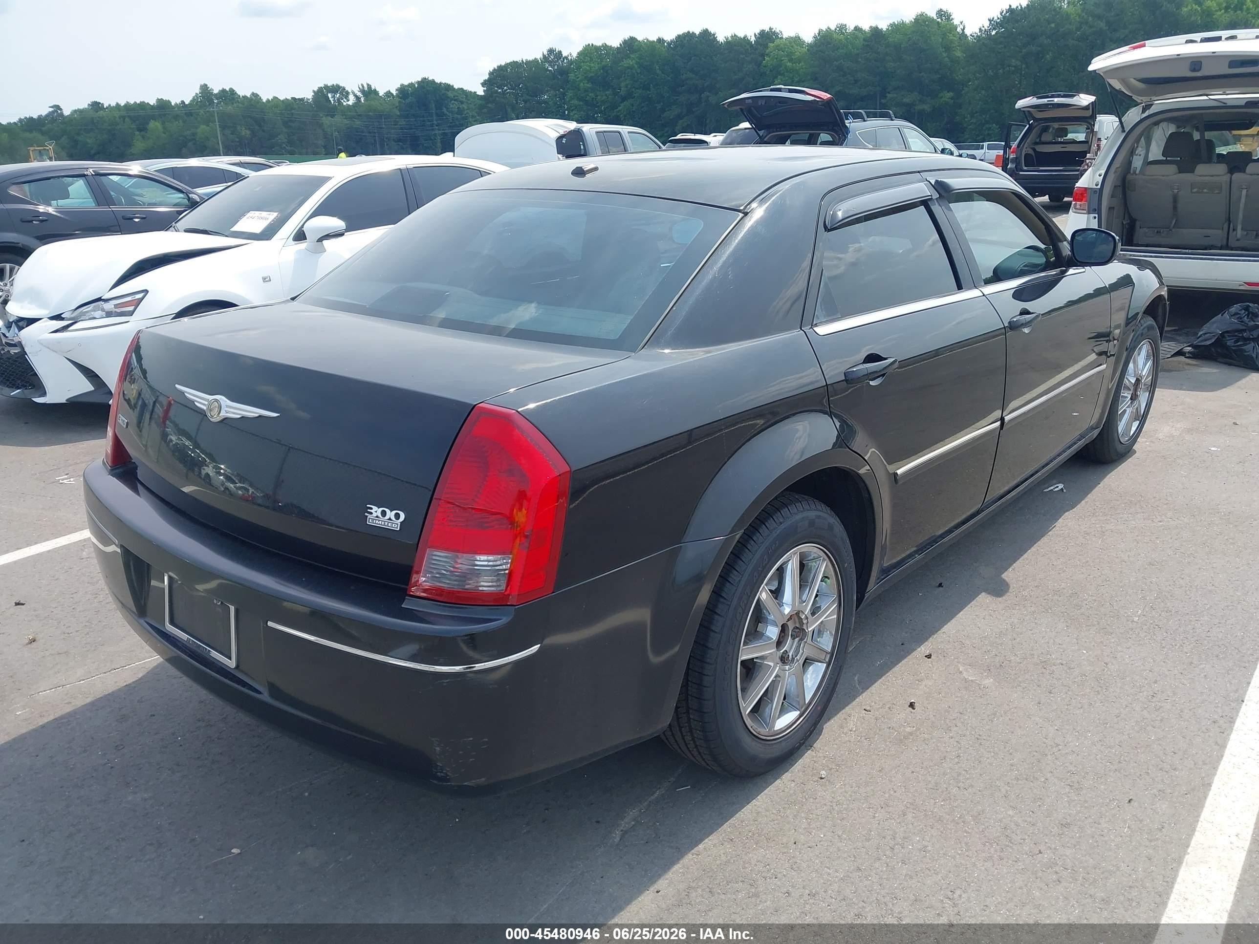 2007 Chrysler 300 Touring Black vin: 2C3KK53G97H632420