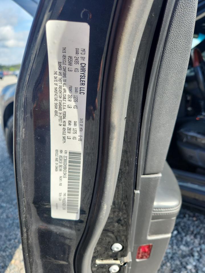 2008 Chrysler 300c Black vin: 2C3KK63H98H319416