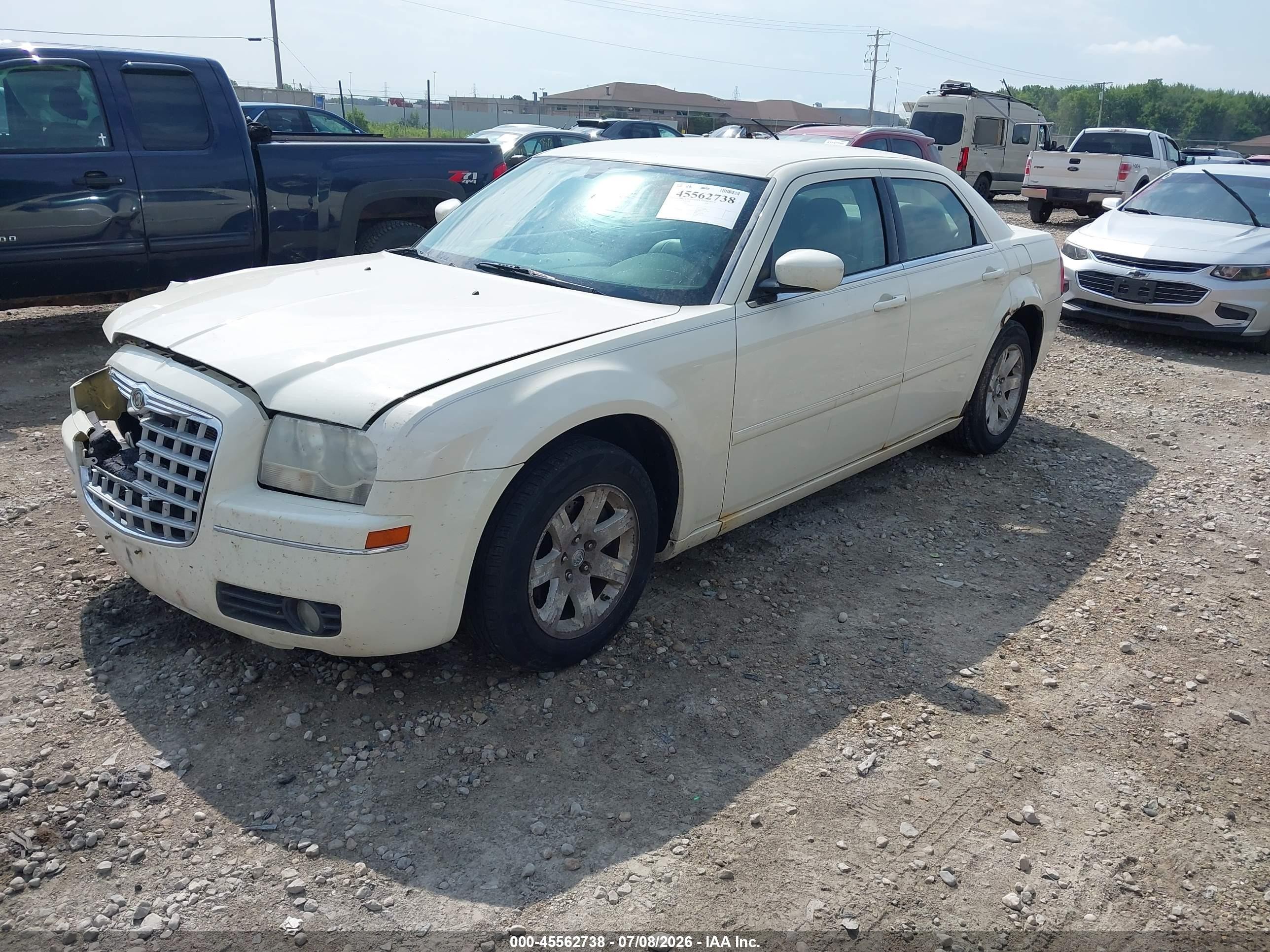 2007 Chrysler 300 Touring White vin: 2C3LA53G57H766607