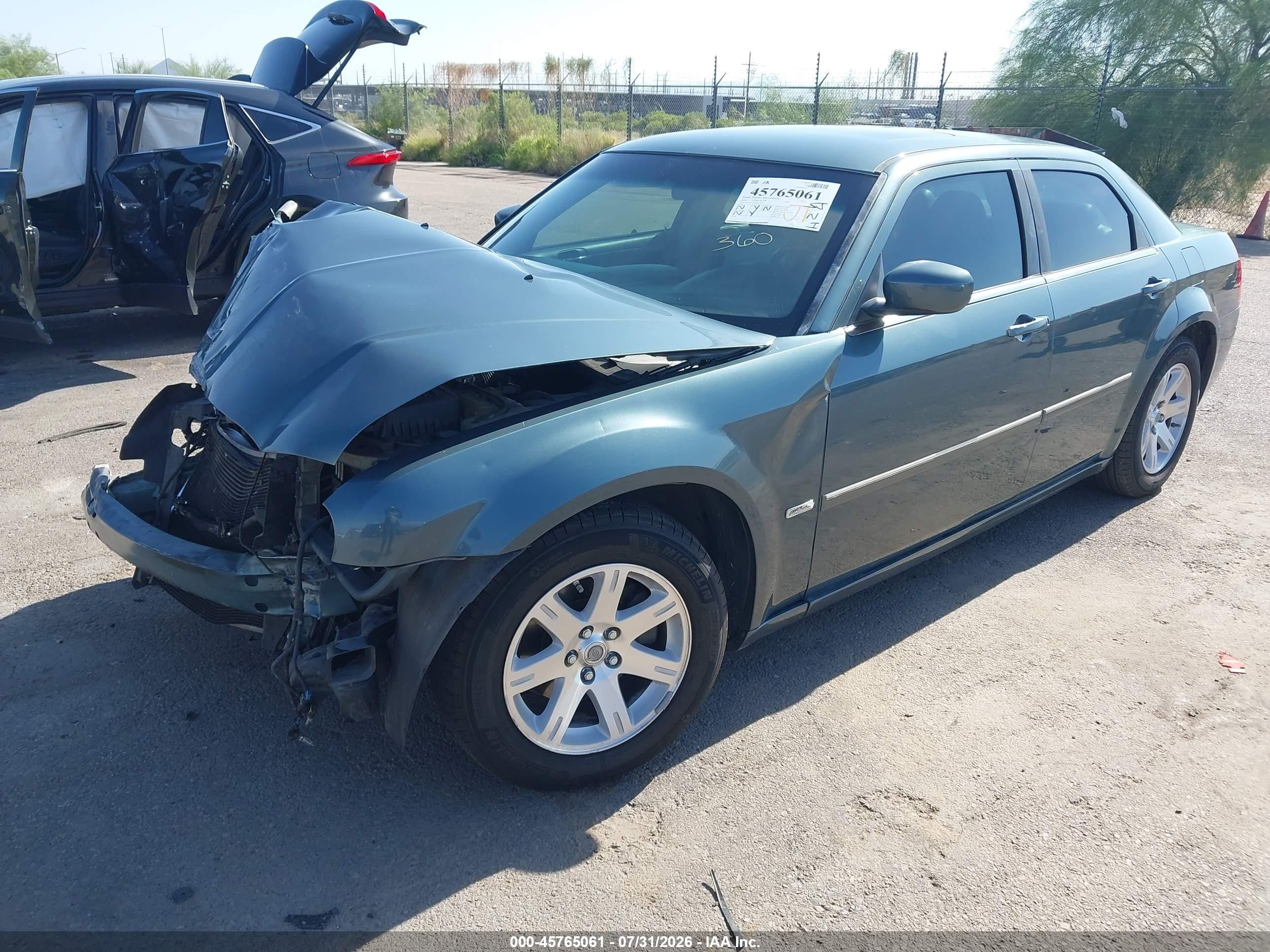 2006 Chrysler 300 Touring Turquoise vin: 2C3LA53G66H343453
