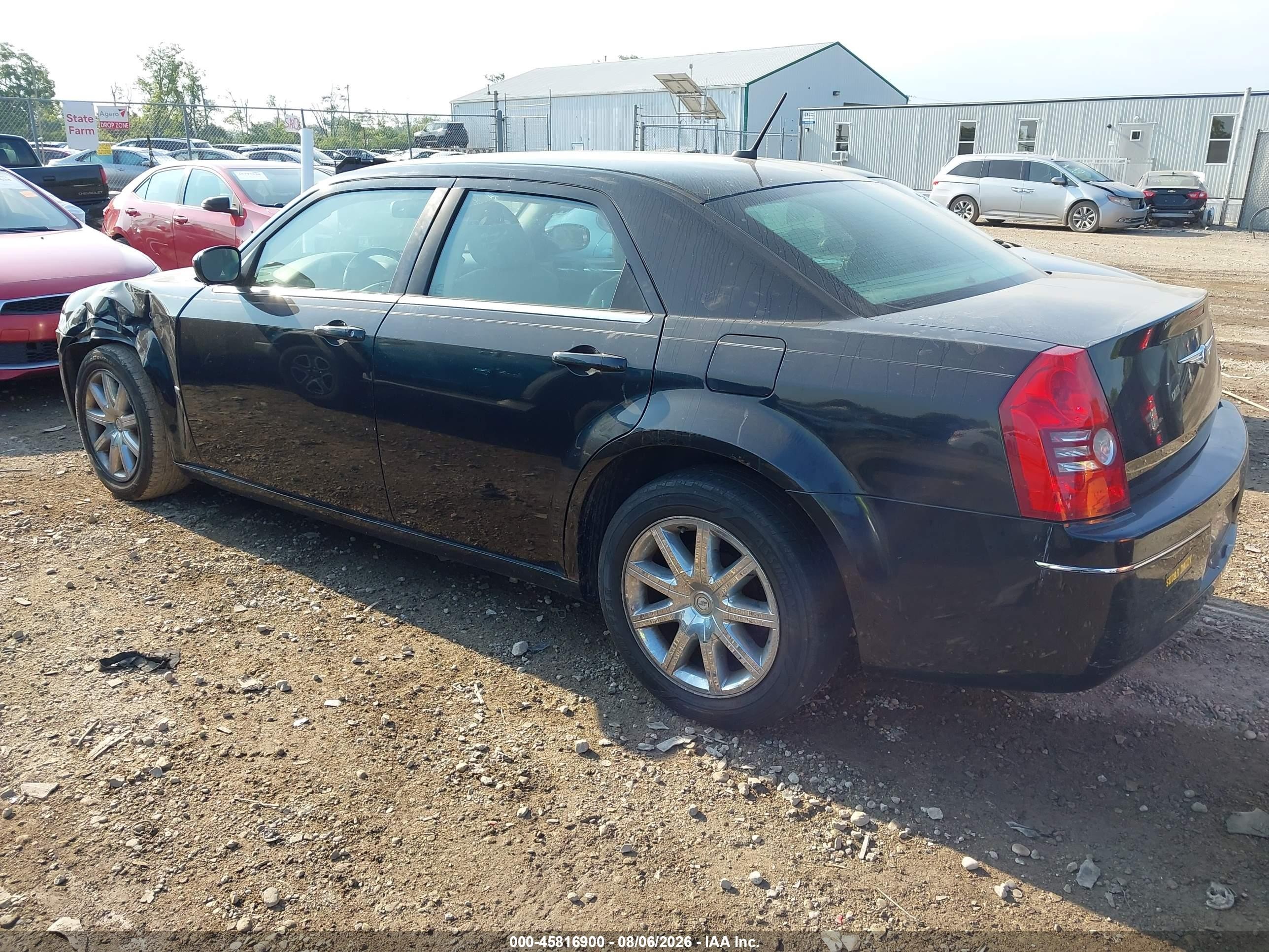 2008 Chrysler 300 Touring Black vin: 2C3LA53G98H238022