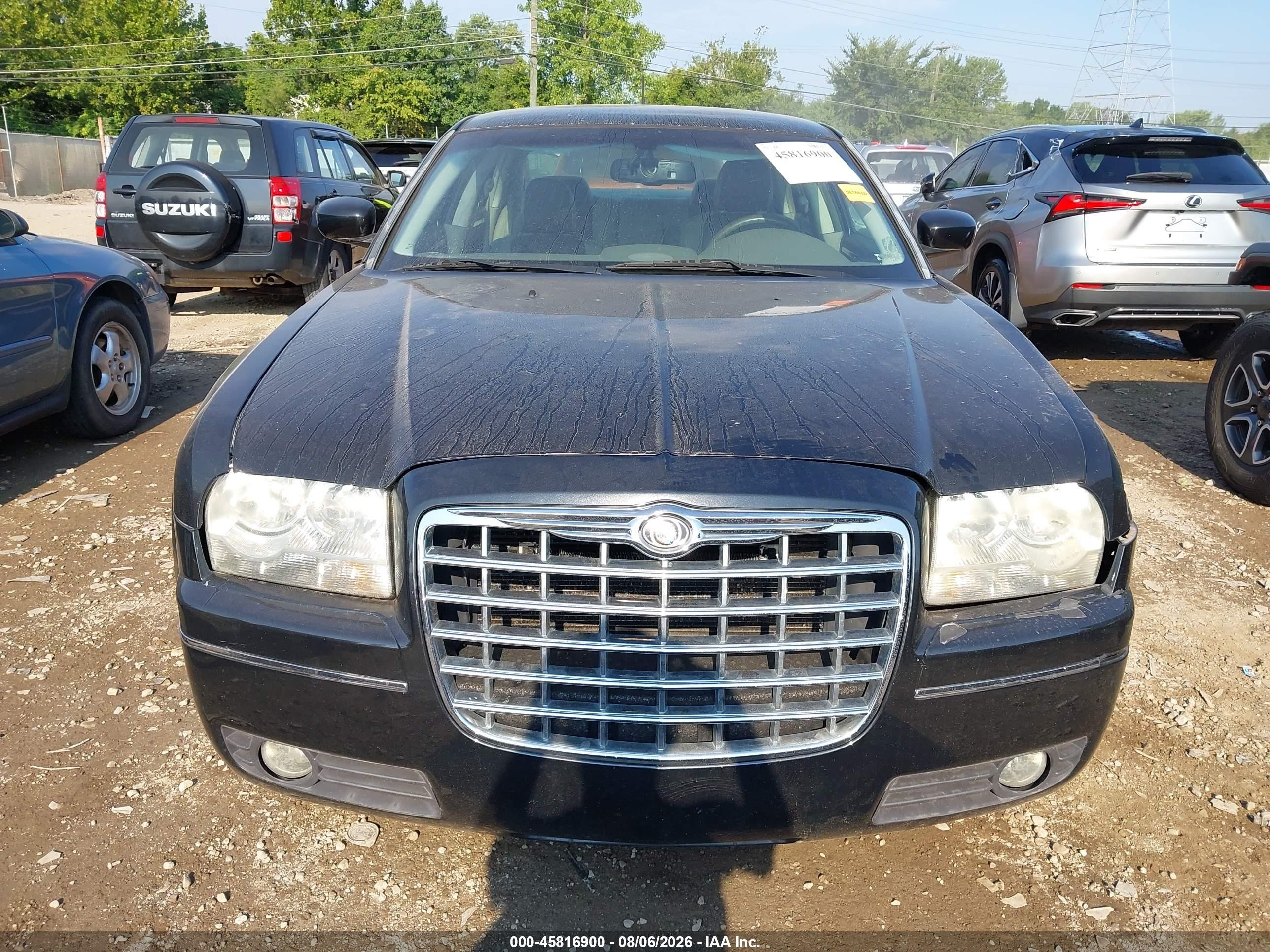 2008 Chrysler 300 Touring Black vin: 2C3LA53G98H238022