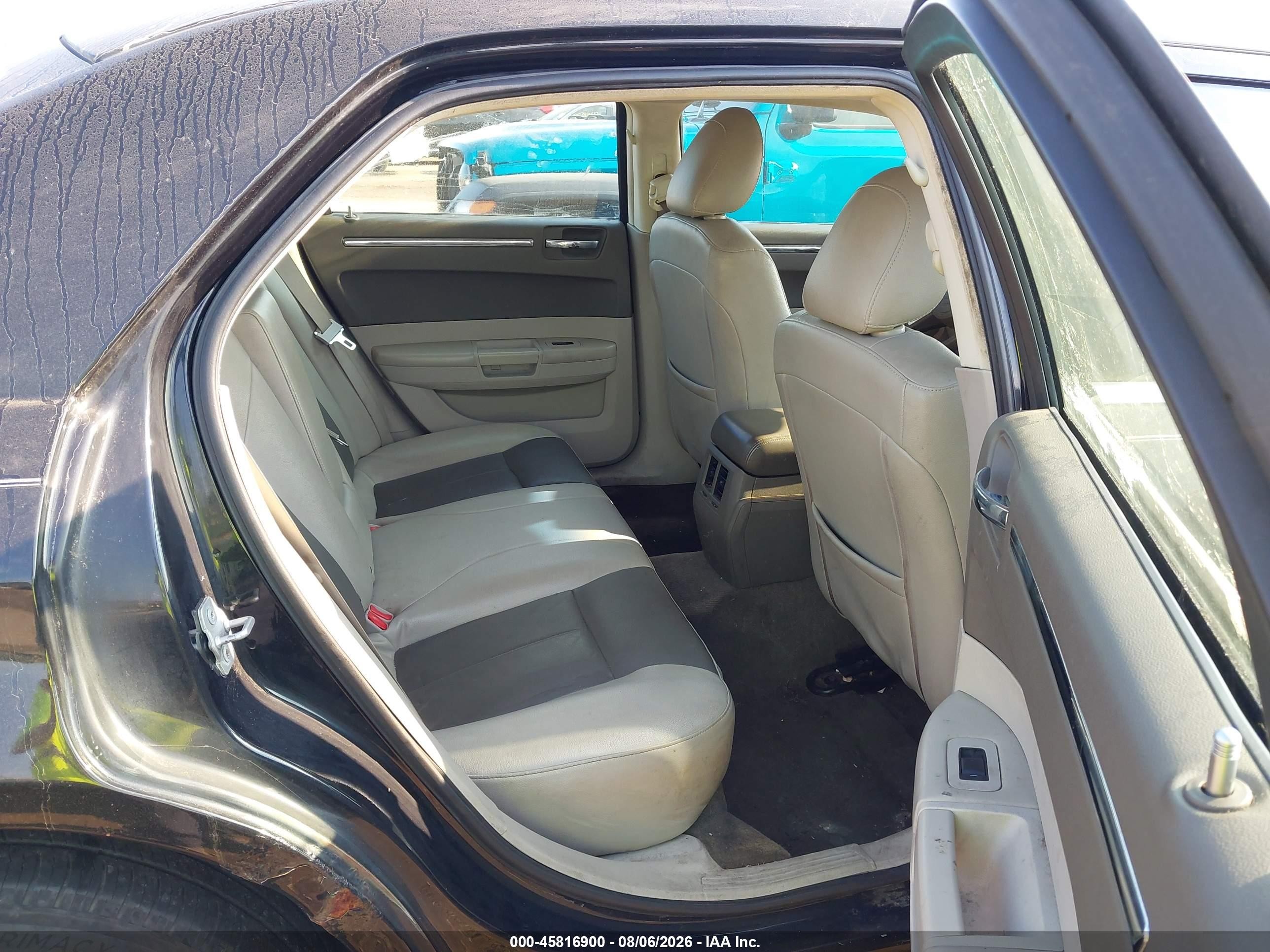 2008 Chrysler 300 Touring Black vin: 2C3LA53G98H238022