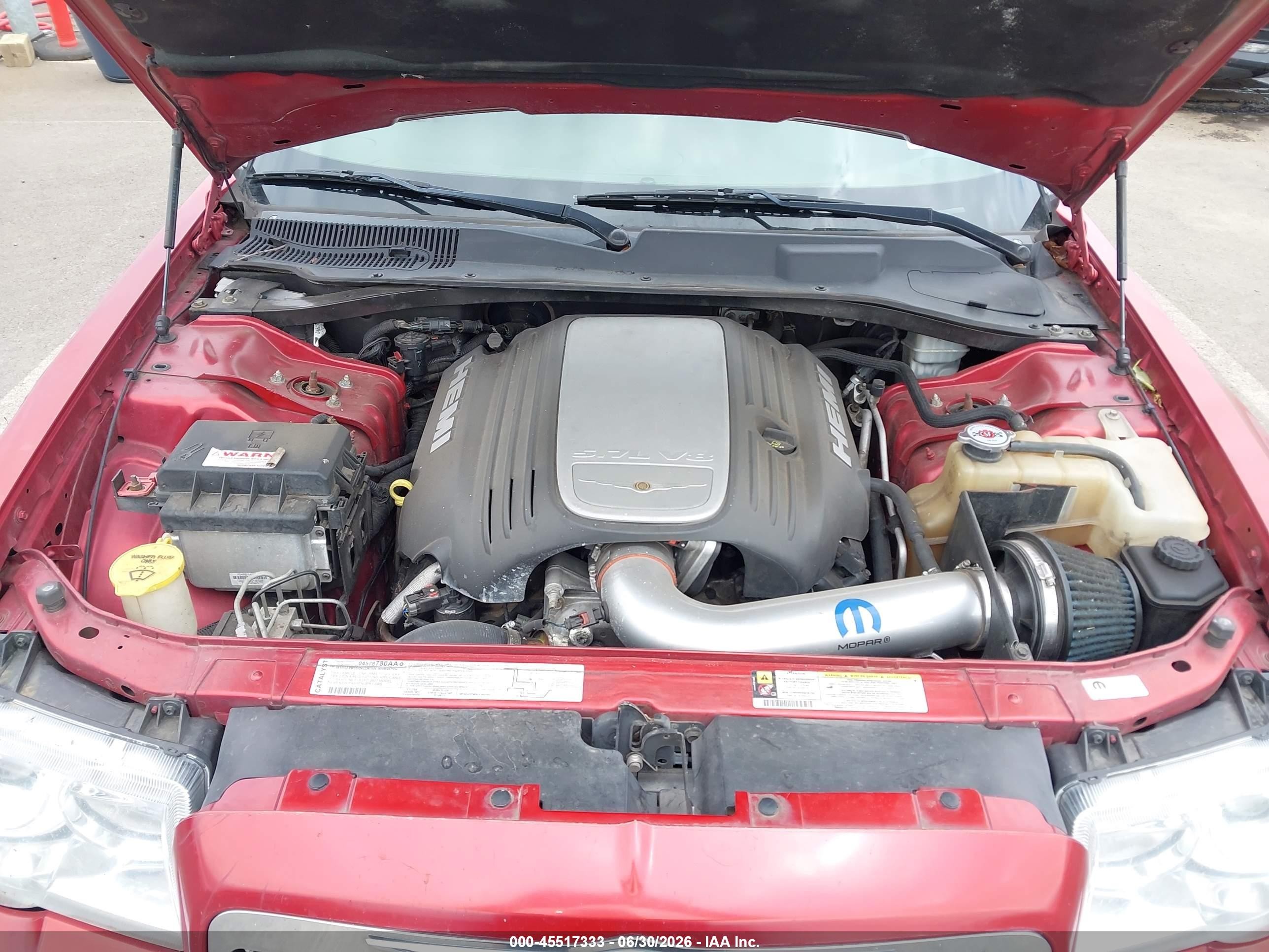 2007 Chrysler 300c   Красный vin: 2C3LA63H27H774470