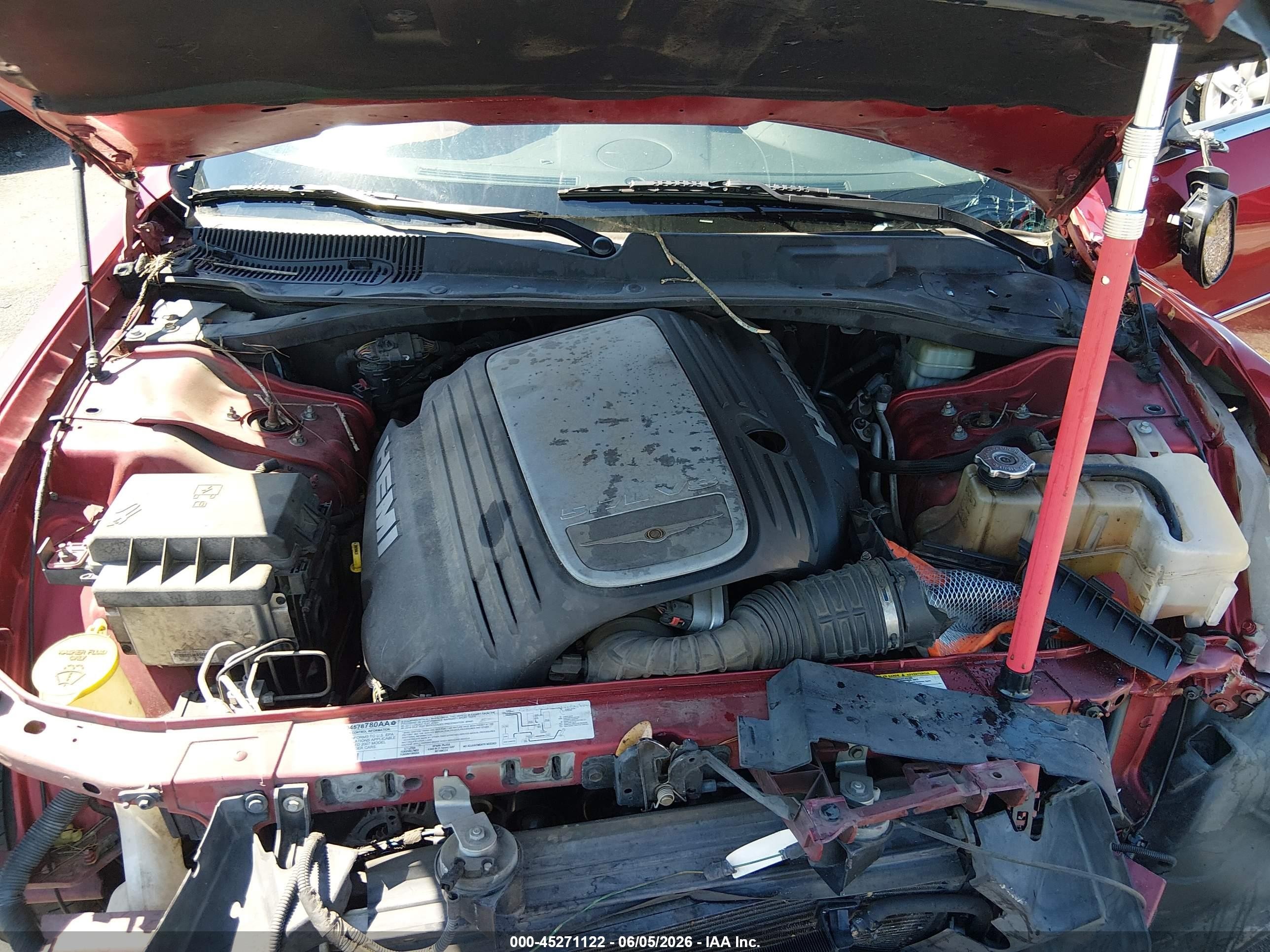 2007 Chrysler 300c   Red vin: 2C3LA63H47H767374