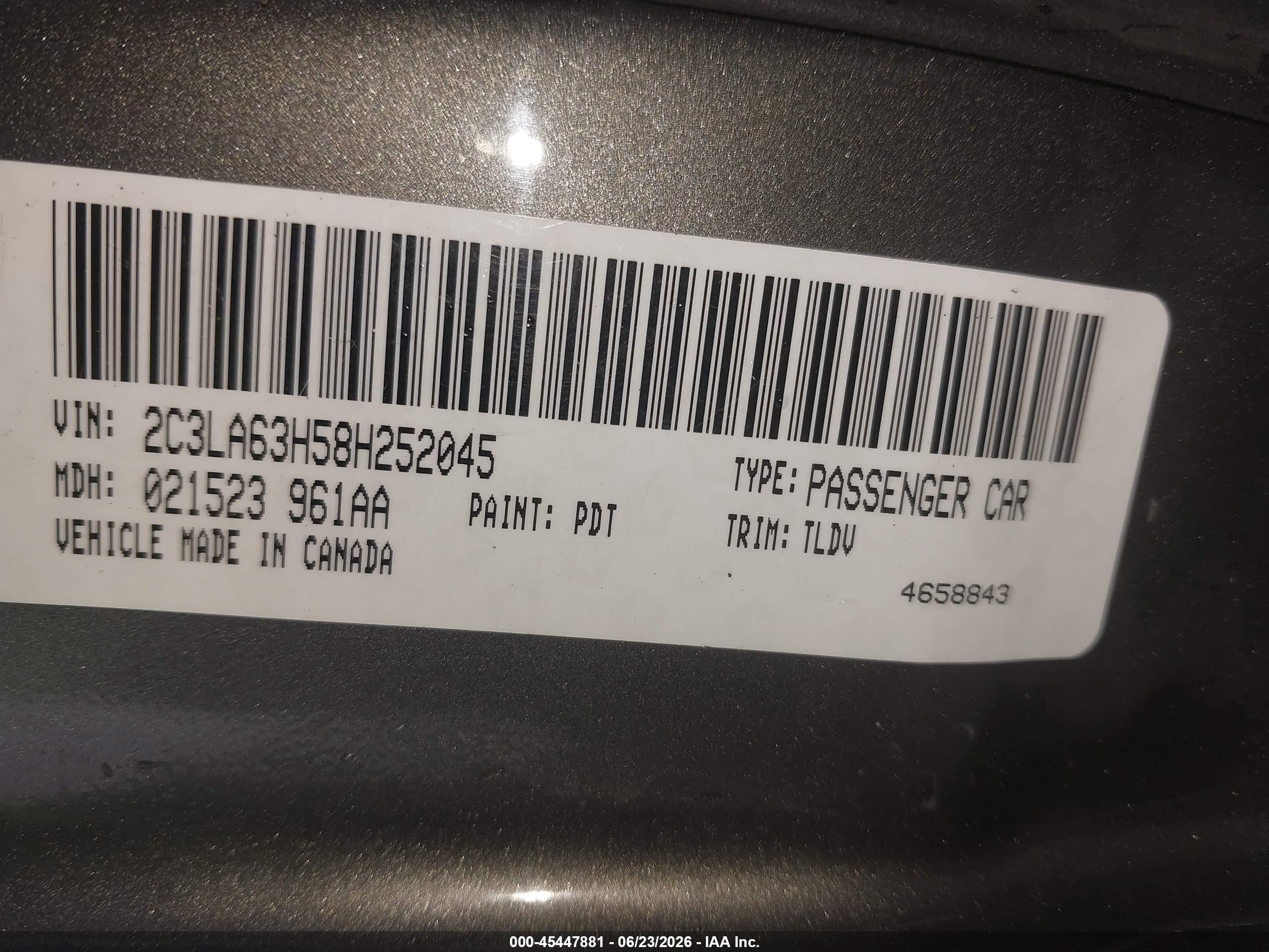 2008 Chrysler 300c Hemi Коричневый vin: 2C3LA63H58H252045