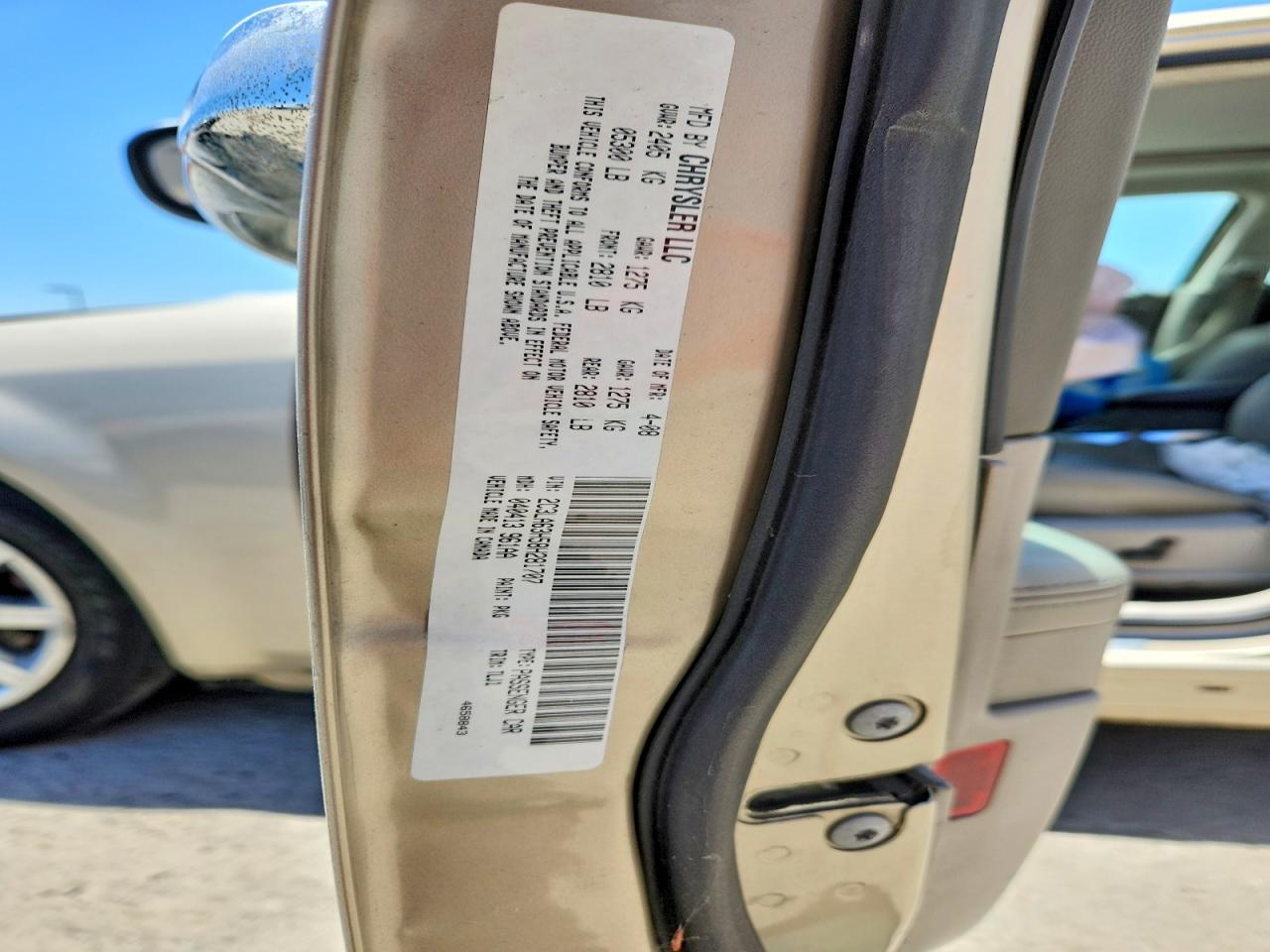 2008 Chrysler 300c Gold vin: 2C3LA63H58H281707